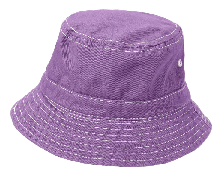 Boys and Girls 100% Cotton Twill UPF 50+ Wharf Hat | Acai (Dyed & Finished in USA*) - Remutear