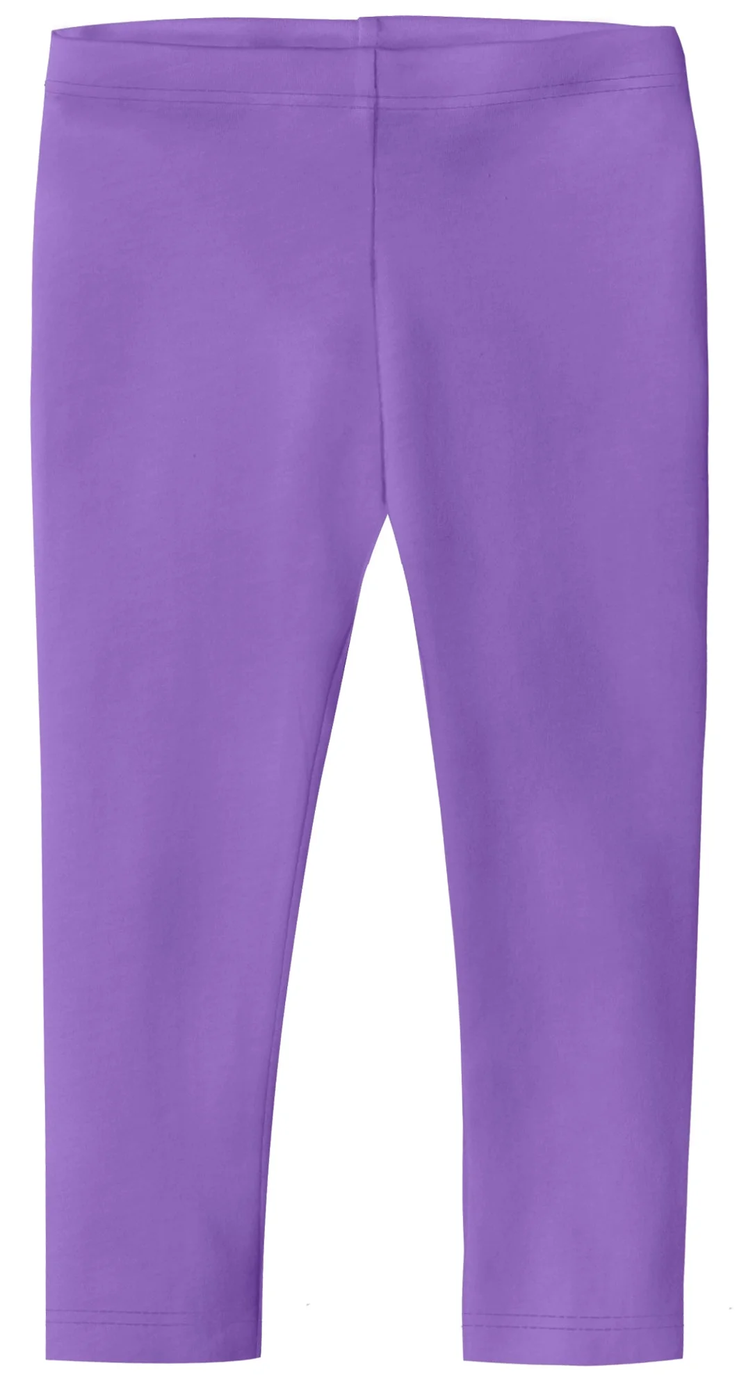Girls Soft 100% Cotton Capri Leggings | Deep Purple - Remutear