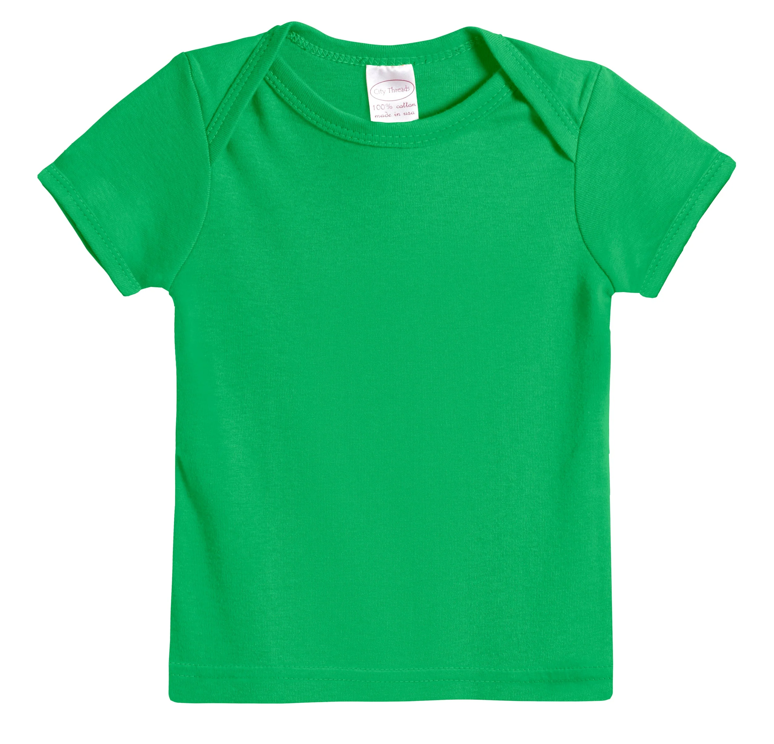 Super-Soft Organic Cotton Baby Rib Short Sleeve Lap Tee| Elf - Remutear