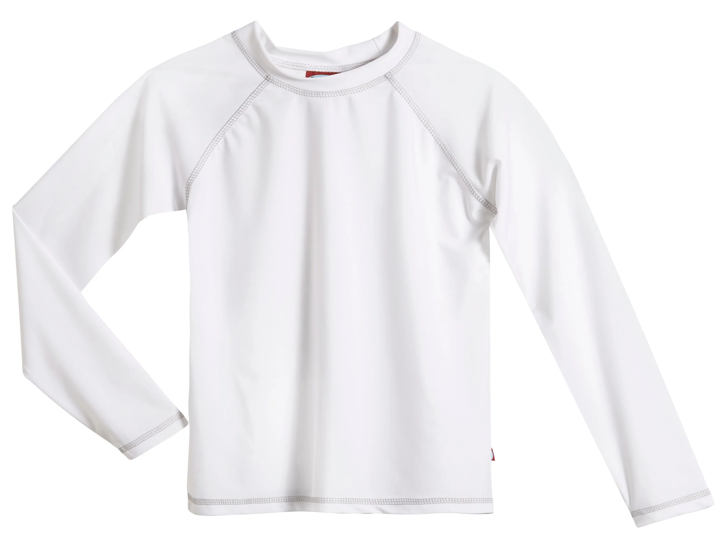 Boys UPF 50+ Long Sleeve Rashguard | White - Remutear