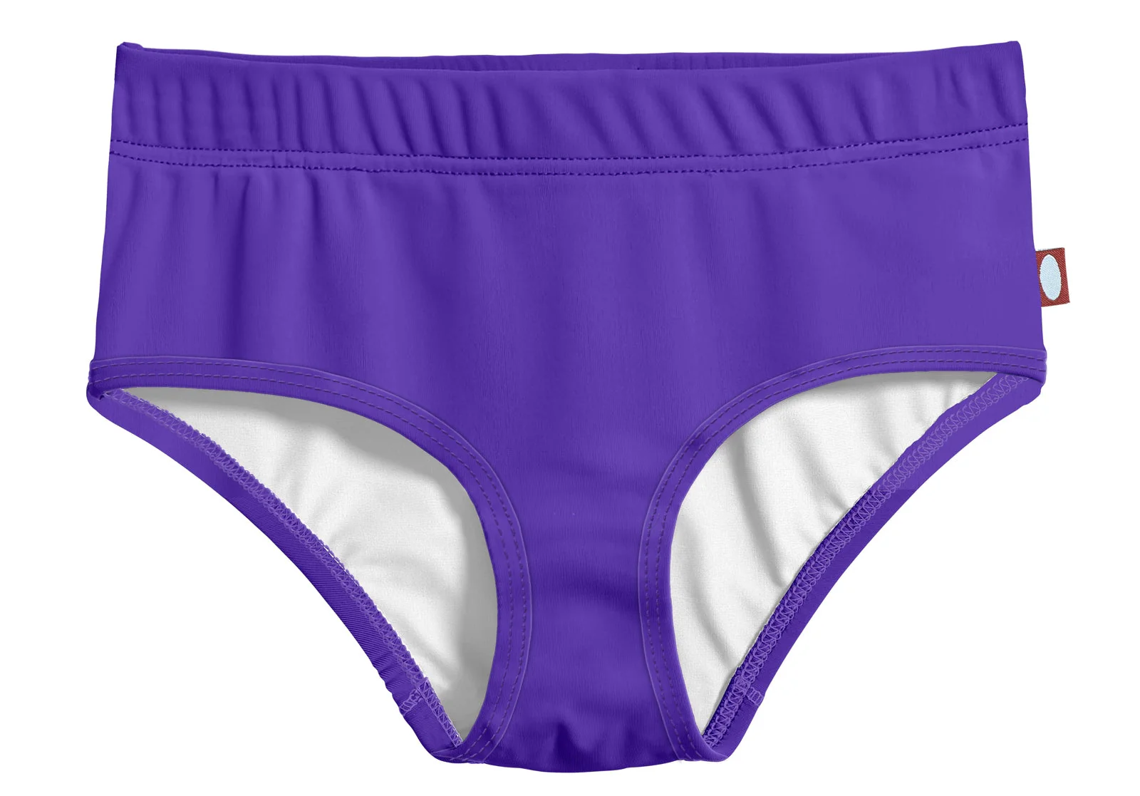 Girls UPF 50+ Lined High-Waisted Swim Briefs | Purple - Remutear