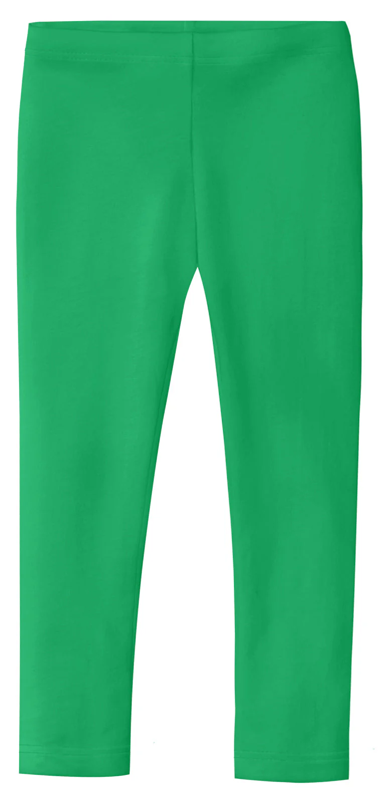 Girls Soft 100% Cotton Solid Colored Leggings | Elf Green - Remutear