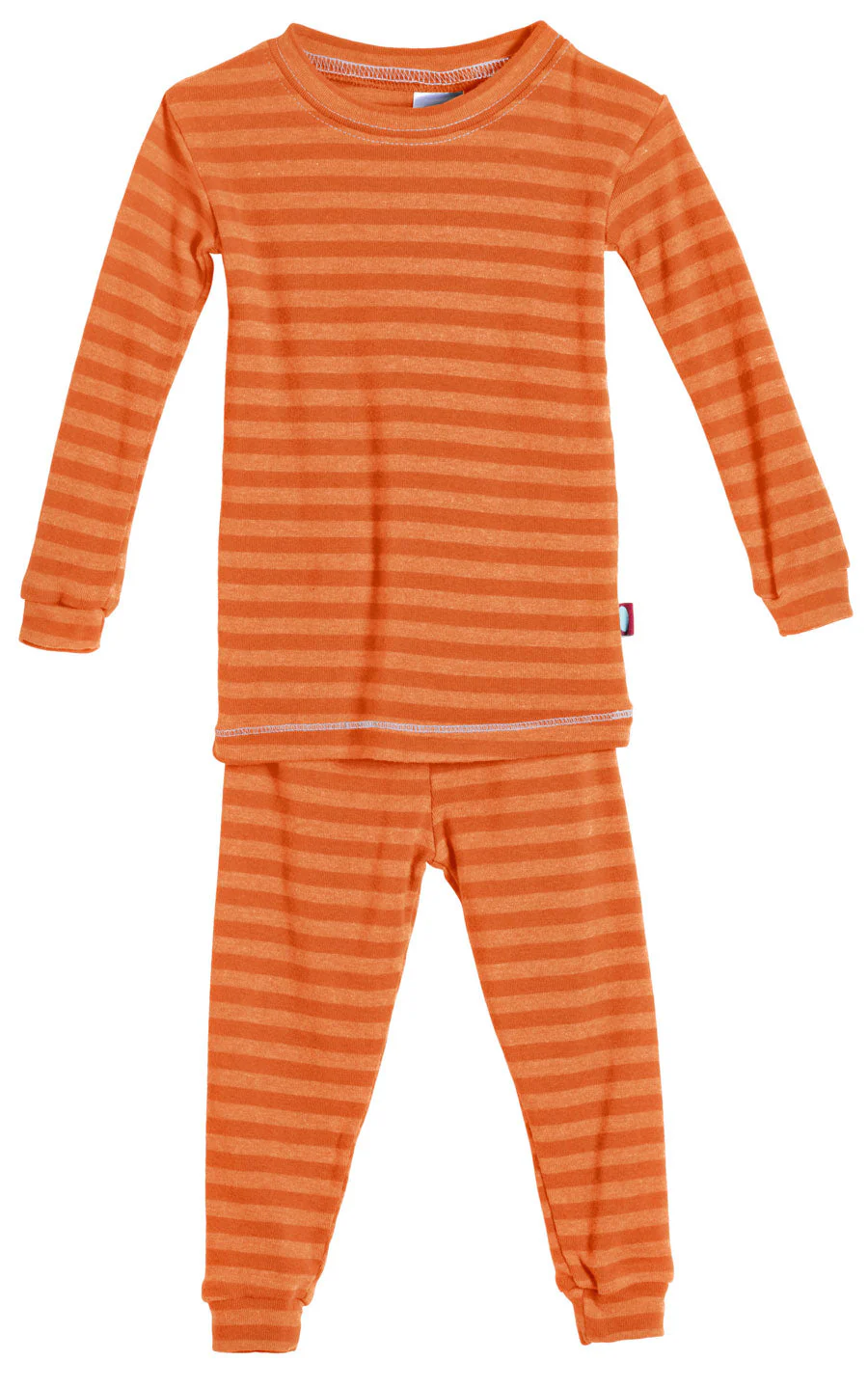 Boys and Girls Striped Pajama Set | Orange - Remutear