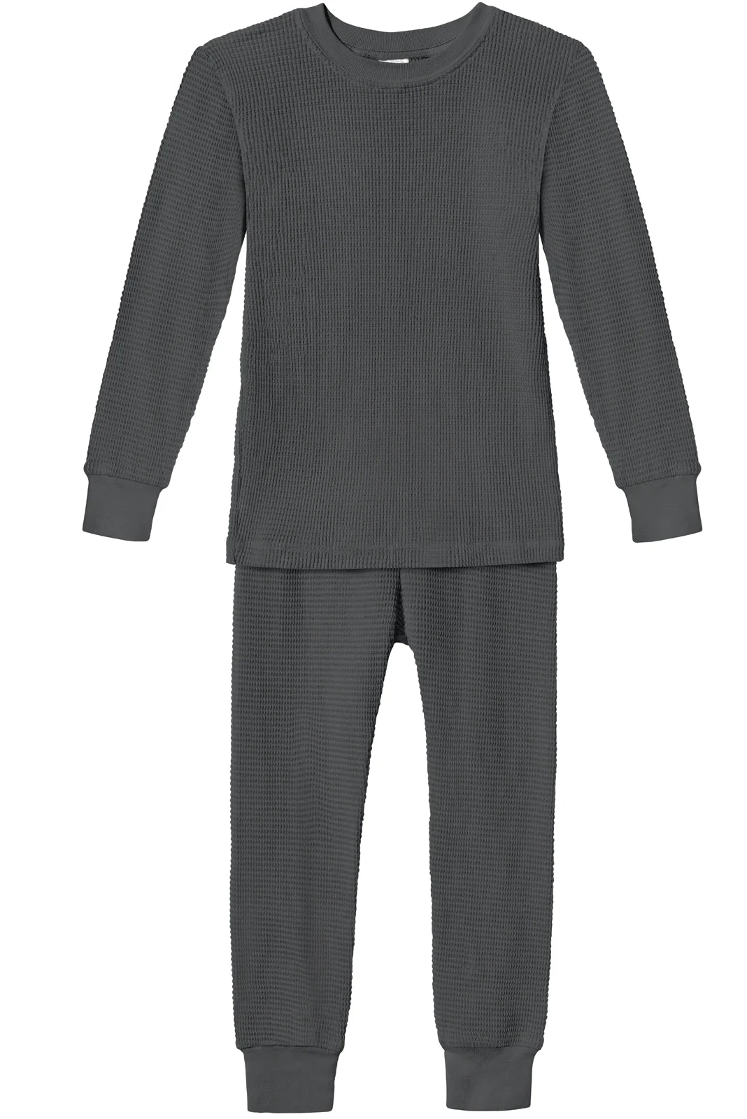 Boys and Girls 100% Cotton Soft & Warm Heavier Thermal Long John Set | Charcoal - Remutear