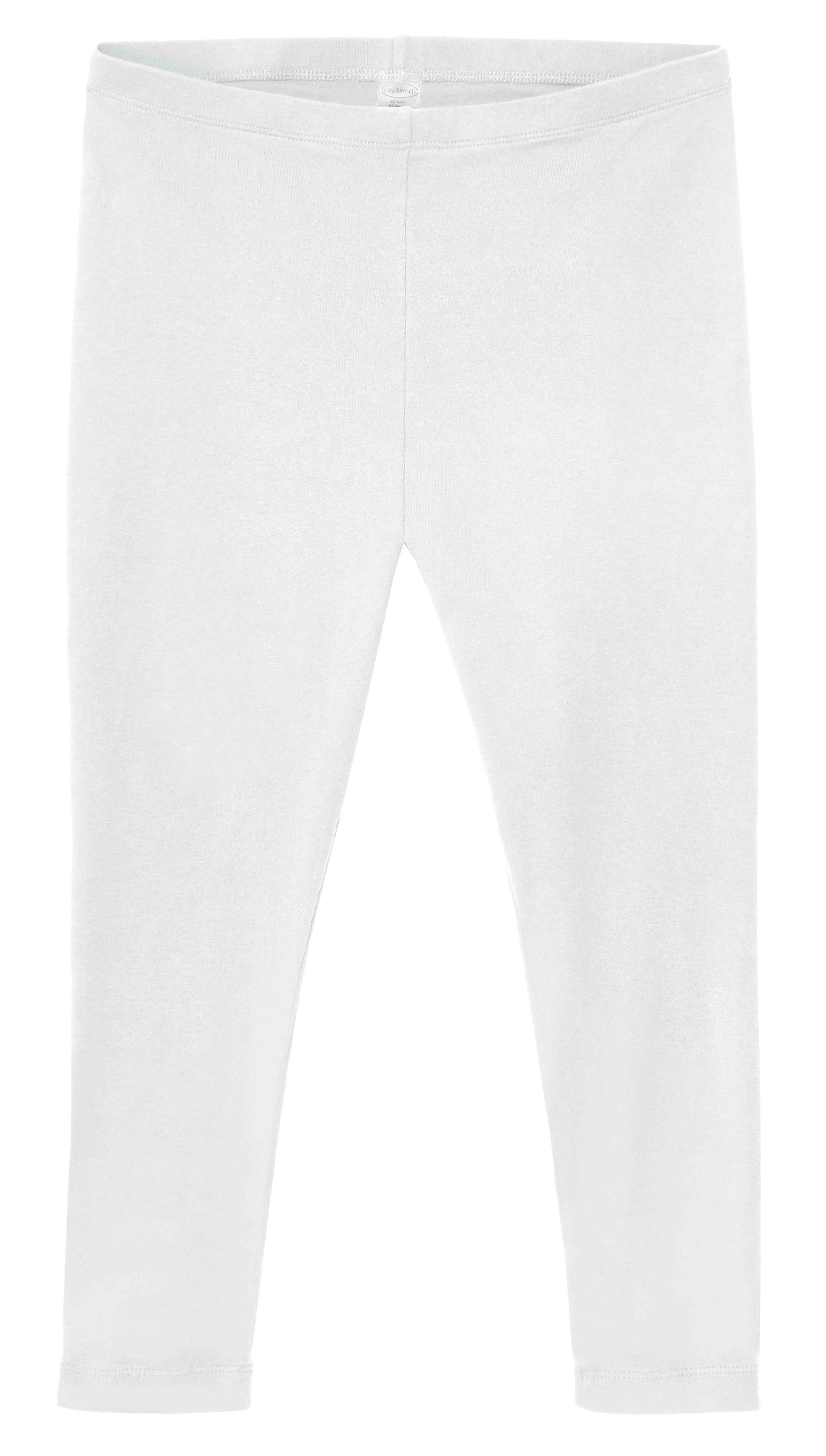Women's 100% Cotton Soft Capri Leggings | White - Remutear