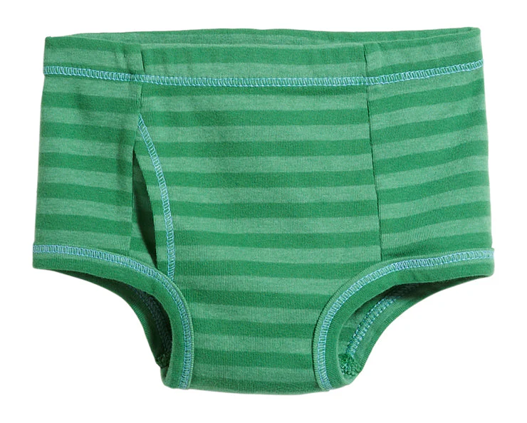 Boys Soft Stripe Brief | Elf Green - Remutear