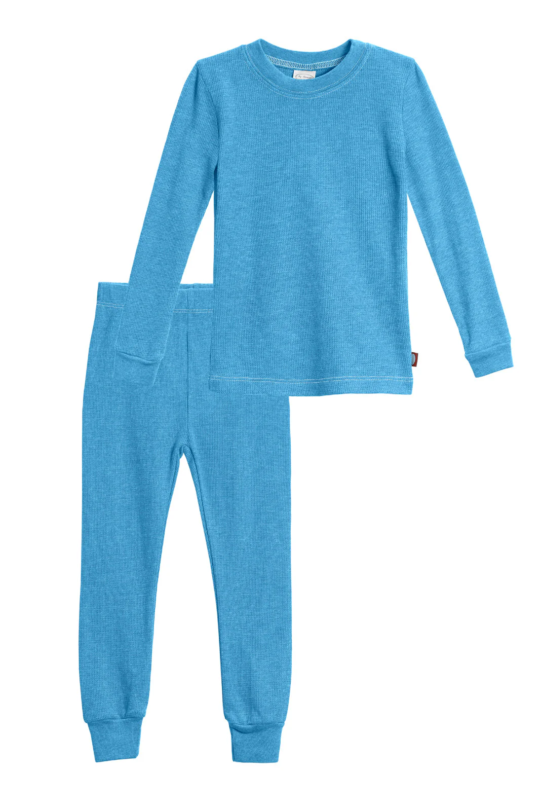 Boys Soft & Cozy Thermal 2-Piece Long Johns | Sea w- Baby Blue Stitch - Remutear