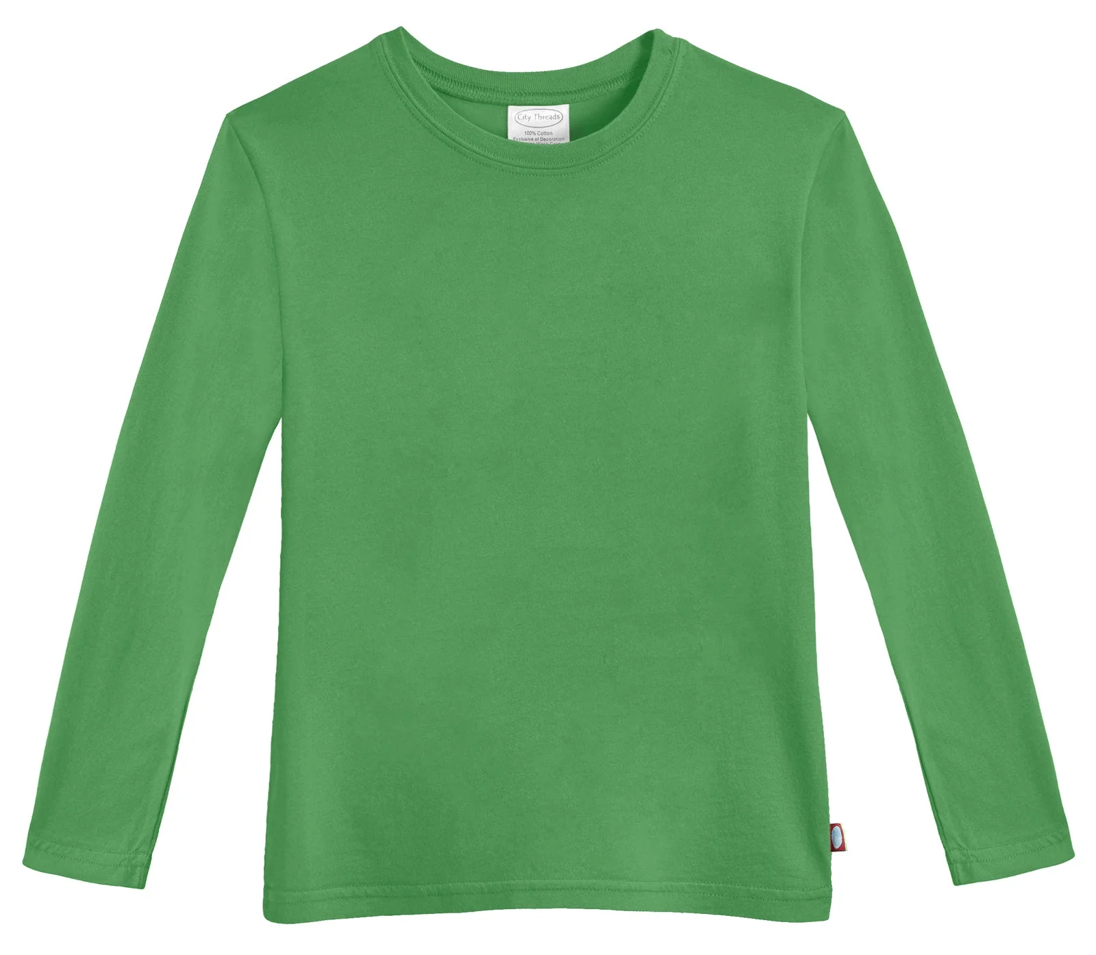 Boys Soft Cotton Jersey Long Sleeve Tee | Elf Green - Remutear