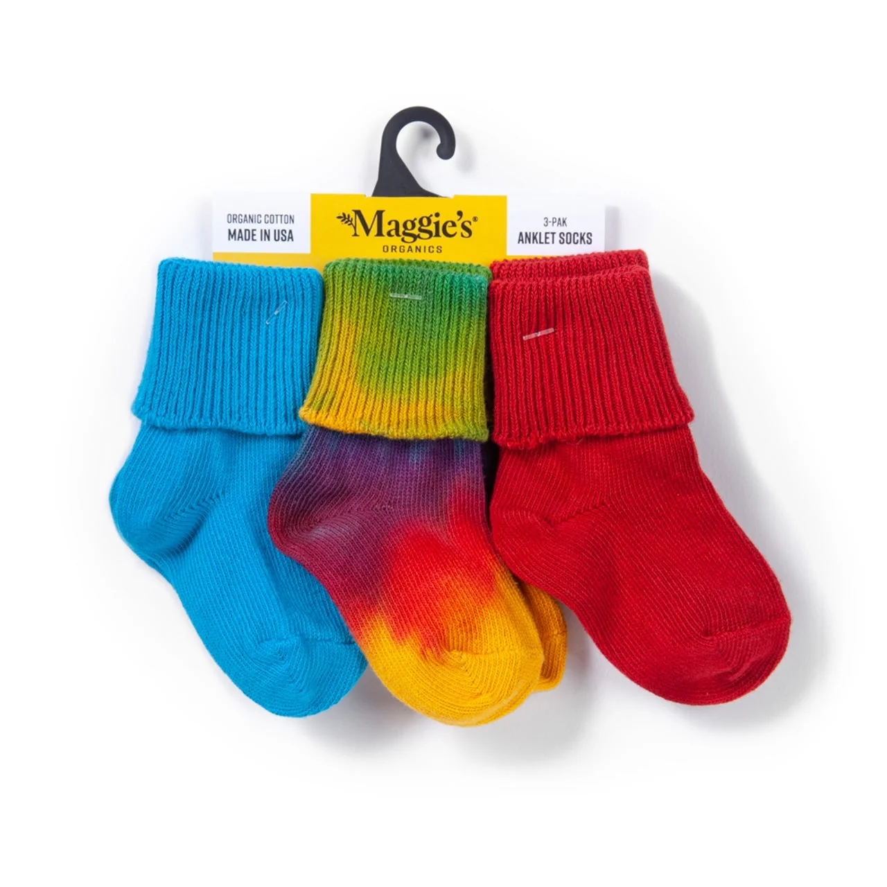 Maggie's Organic Baby Crew Socks - Colors 3-Pack | MulitColor - Remutear