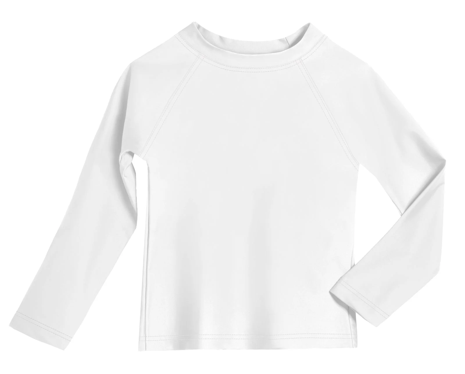 Boys UPF 50+ Recycled Nylon Long Sleeve Rashguard | White - Remutear