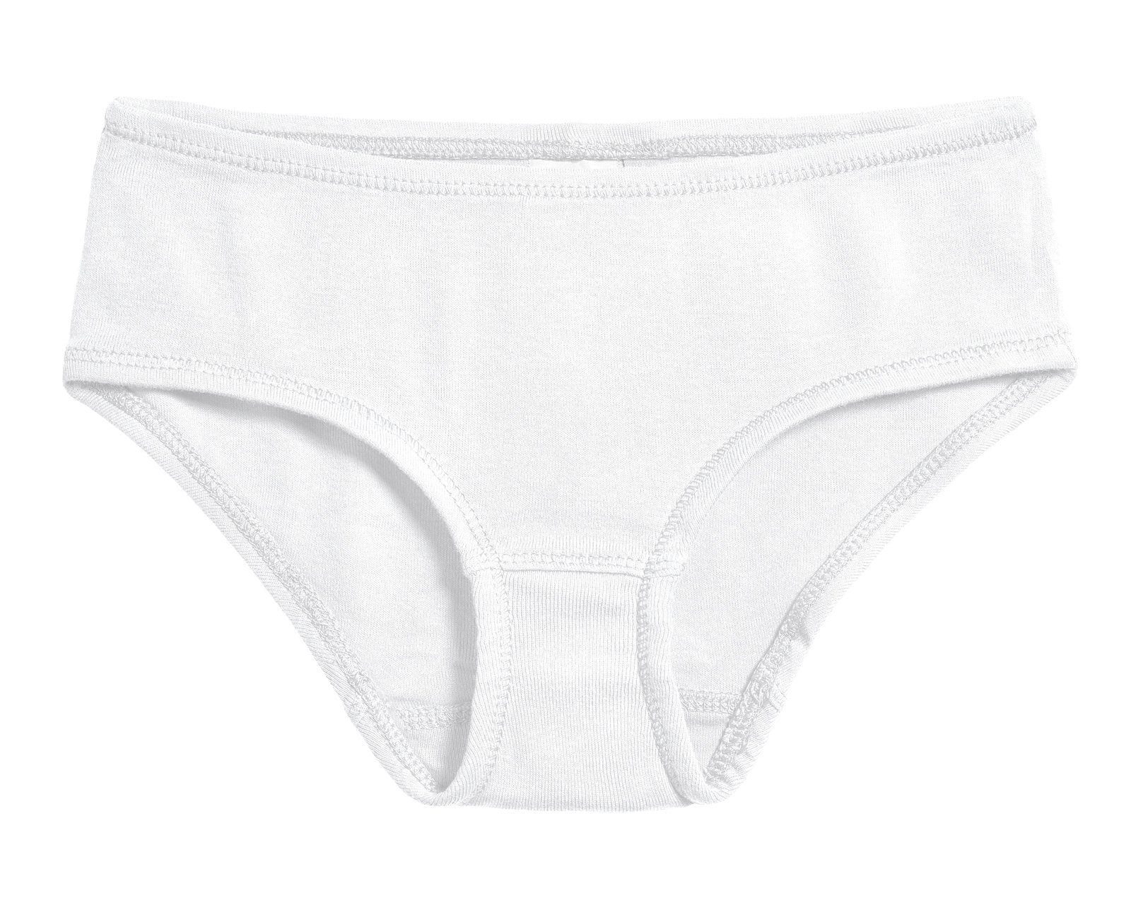 Girls Organic Cotton Brief | White - Remutear