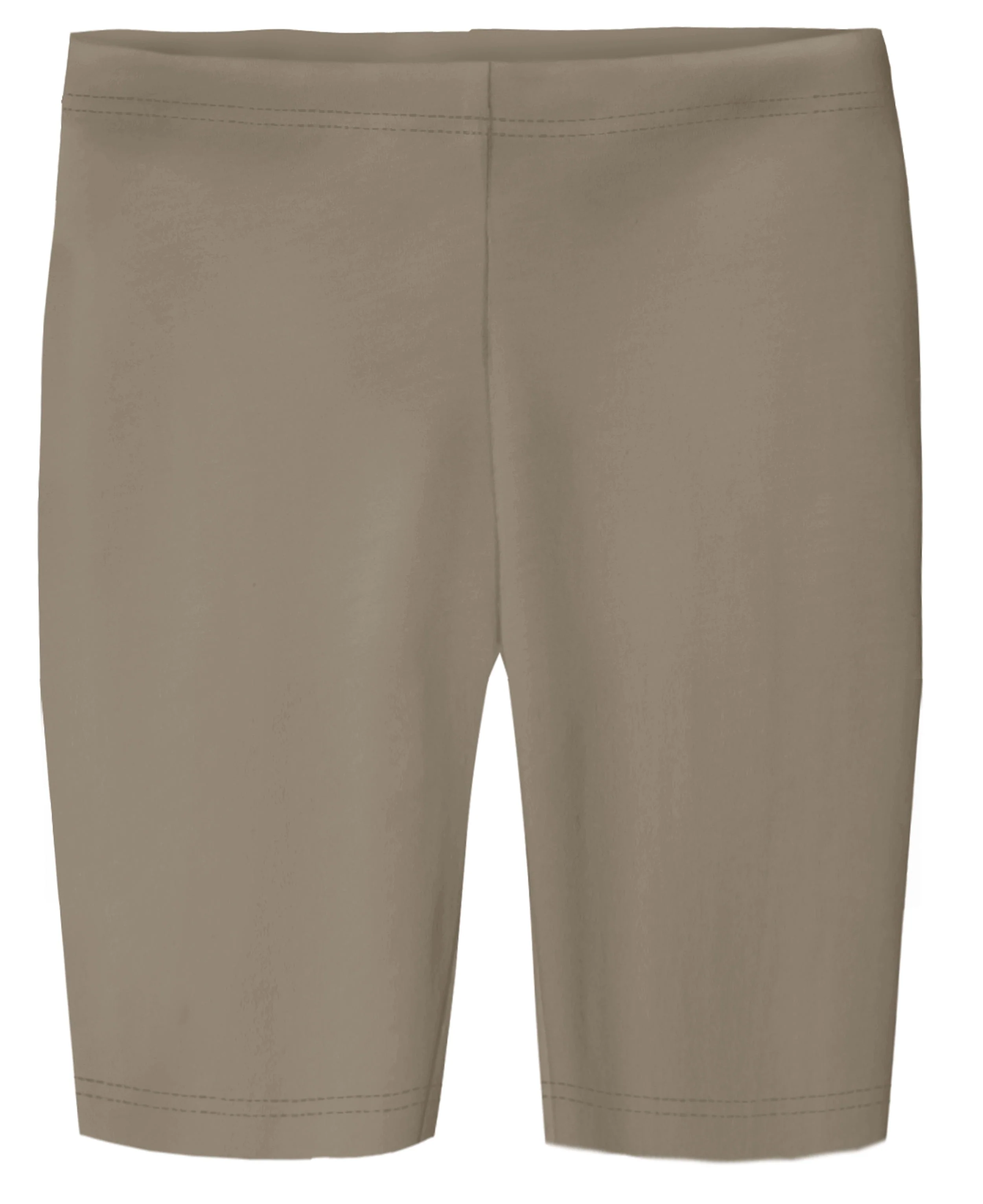 Girls Soft Cotton Long Bike Shorts | Khaki - Remutear