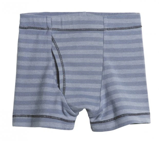 Boys Soft Stripe Boxer Brief | Concrete Grey - Remutear