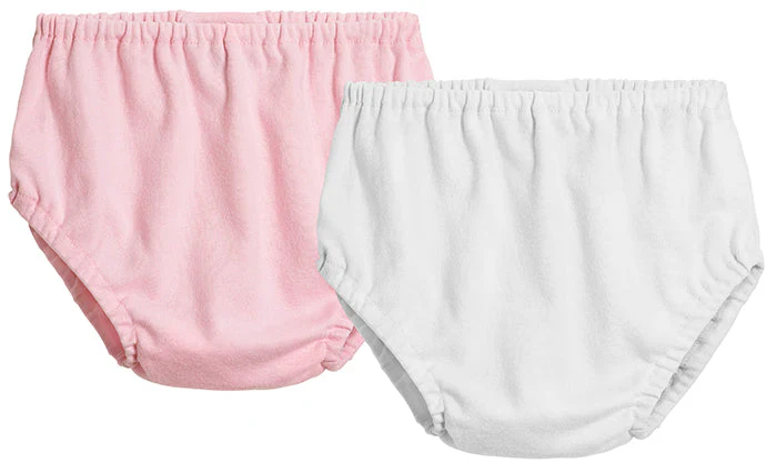 Boys and Girls Soft Cotton Diaper Cover 2-Pack | Pink/White - Remutear