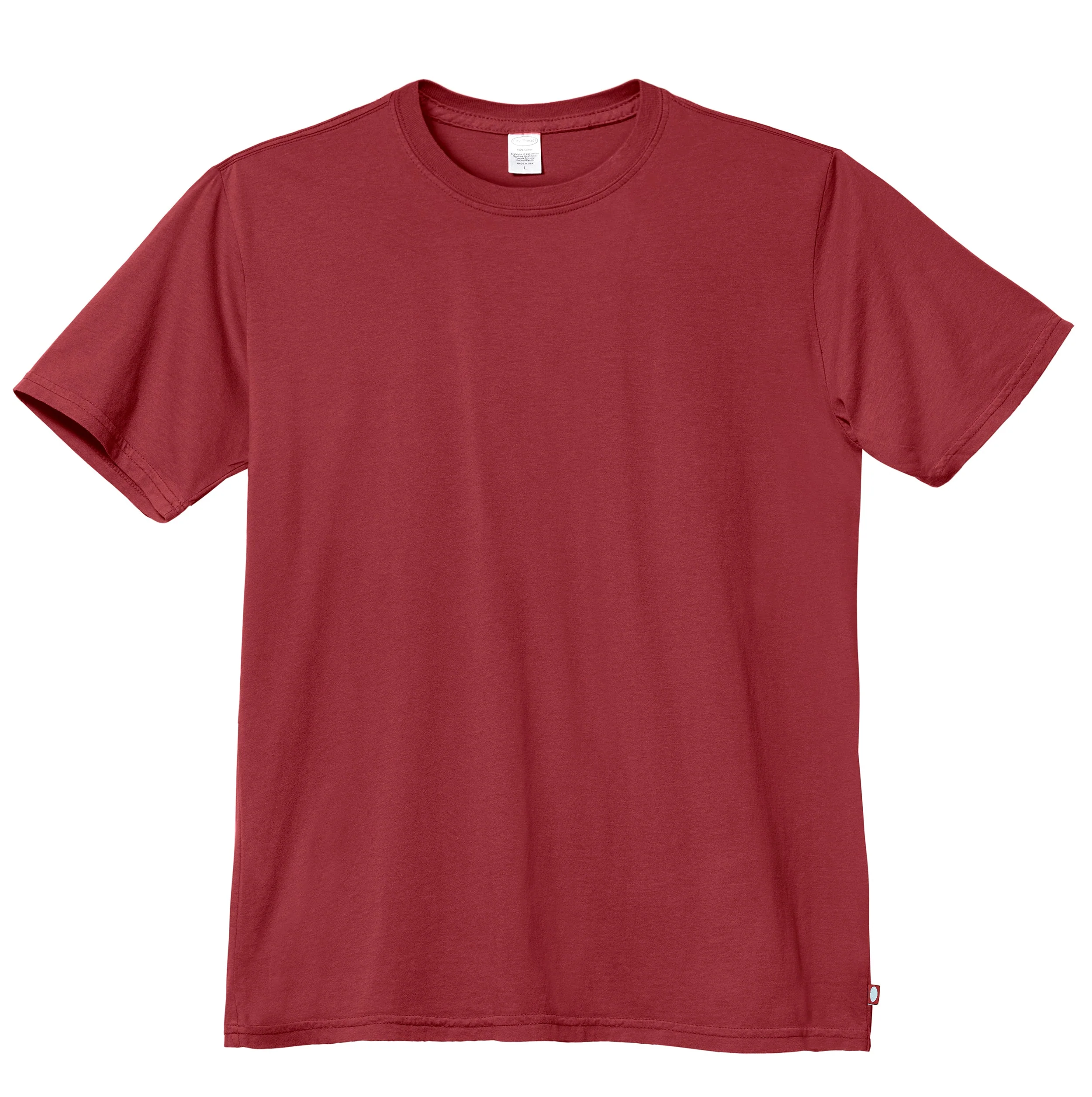 Men's Soft Organic Cotton Short Sleeve Crew Tee | Red - Remutear