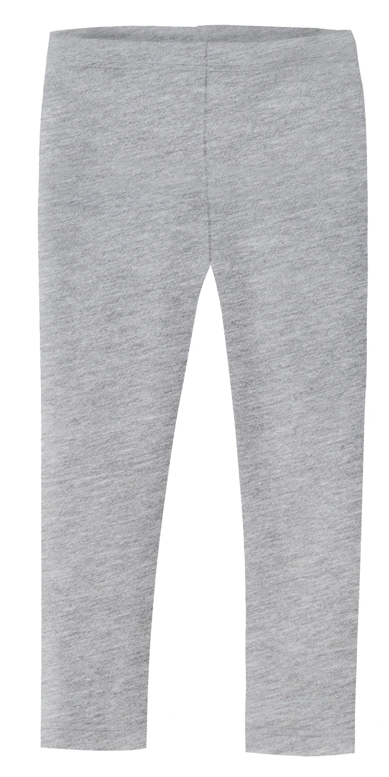 Girls Soft 100% Cotton Solid Colored Leggings | Heather Gray - Remutear