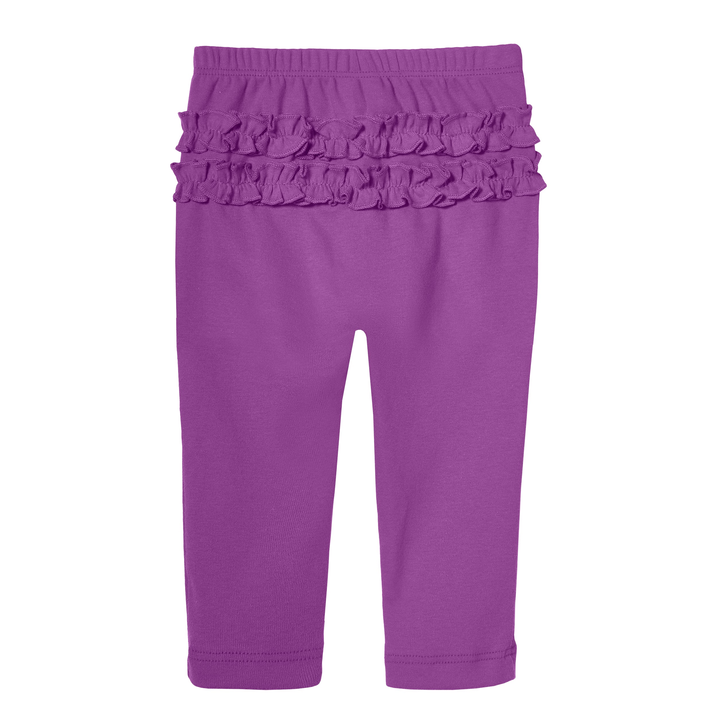 Baby Ruffle Butt Soft Cotton Leggings | Plum - Remutear