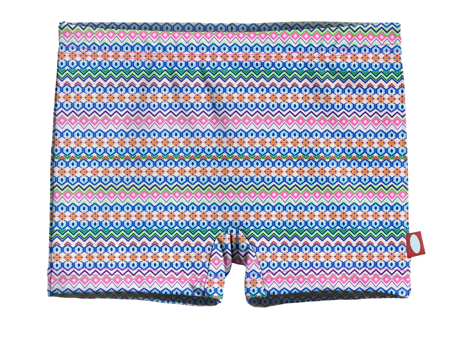 Girls UPF 50+ Printed Swim Boy Shorts  | Fiesta Print - Remutear