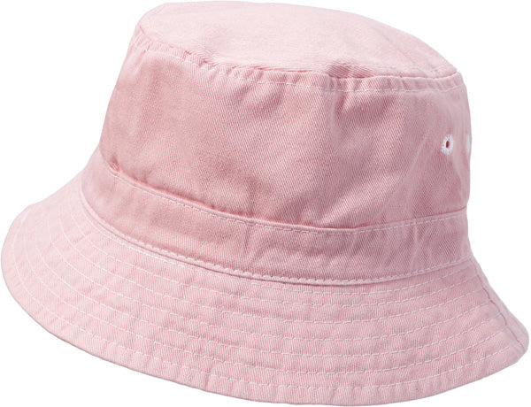 Boys and Girls 100% Cotton Twill UPF 50+ Wharf Hat | Pink (Dyed & Finished in USA*) - Remutear