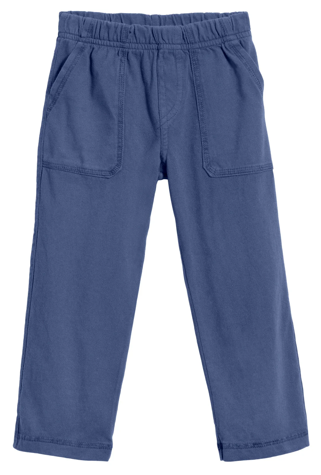 Boys Soft Cotton 3-Pocket Jersey Pants - UPF 50+ | Smurf Blue - Remutear