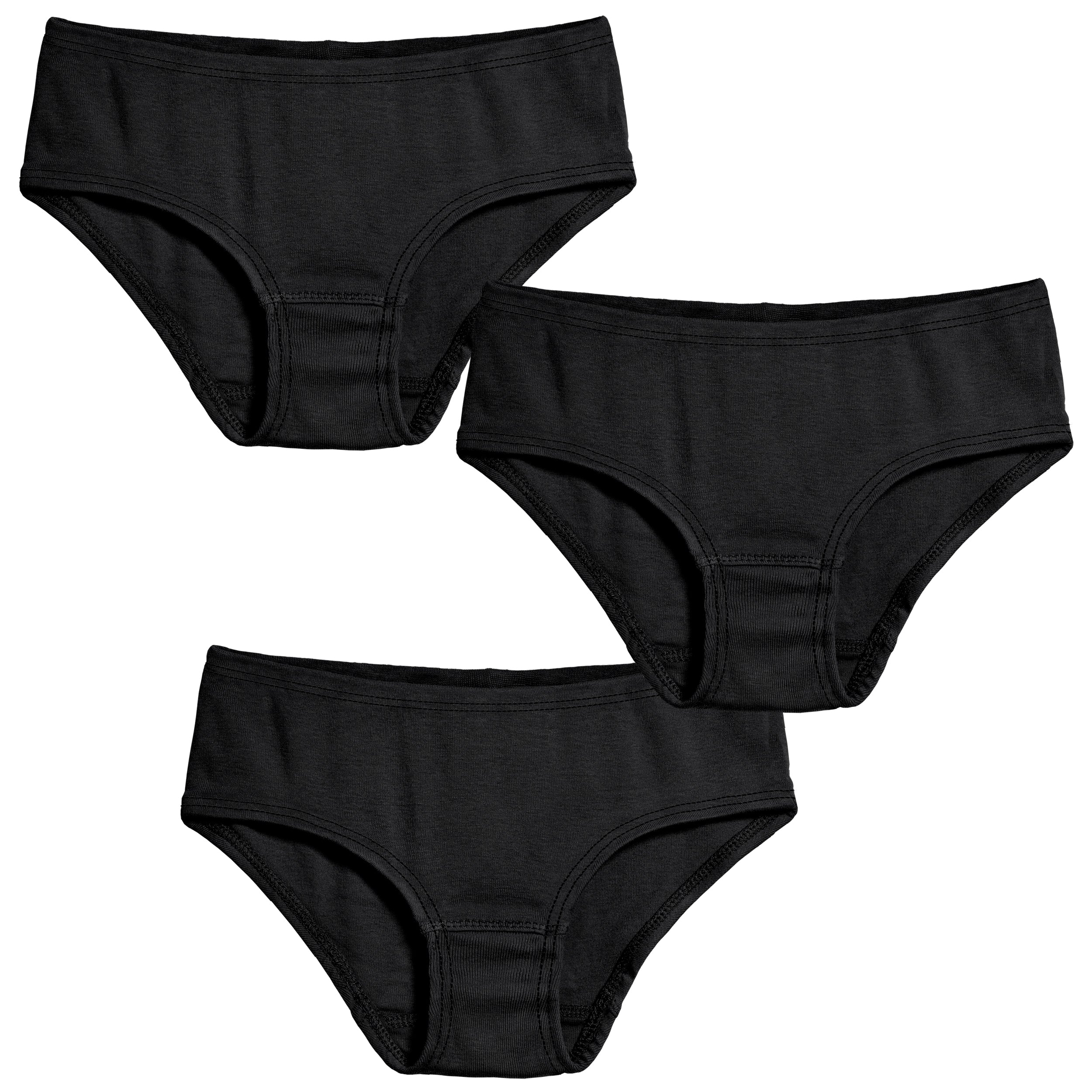 Girls Organic Cotton Brief - 3 Pack | Favorite Black - Remutear