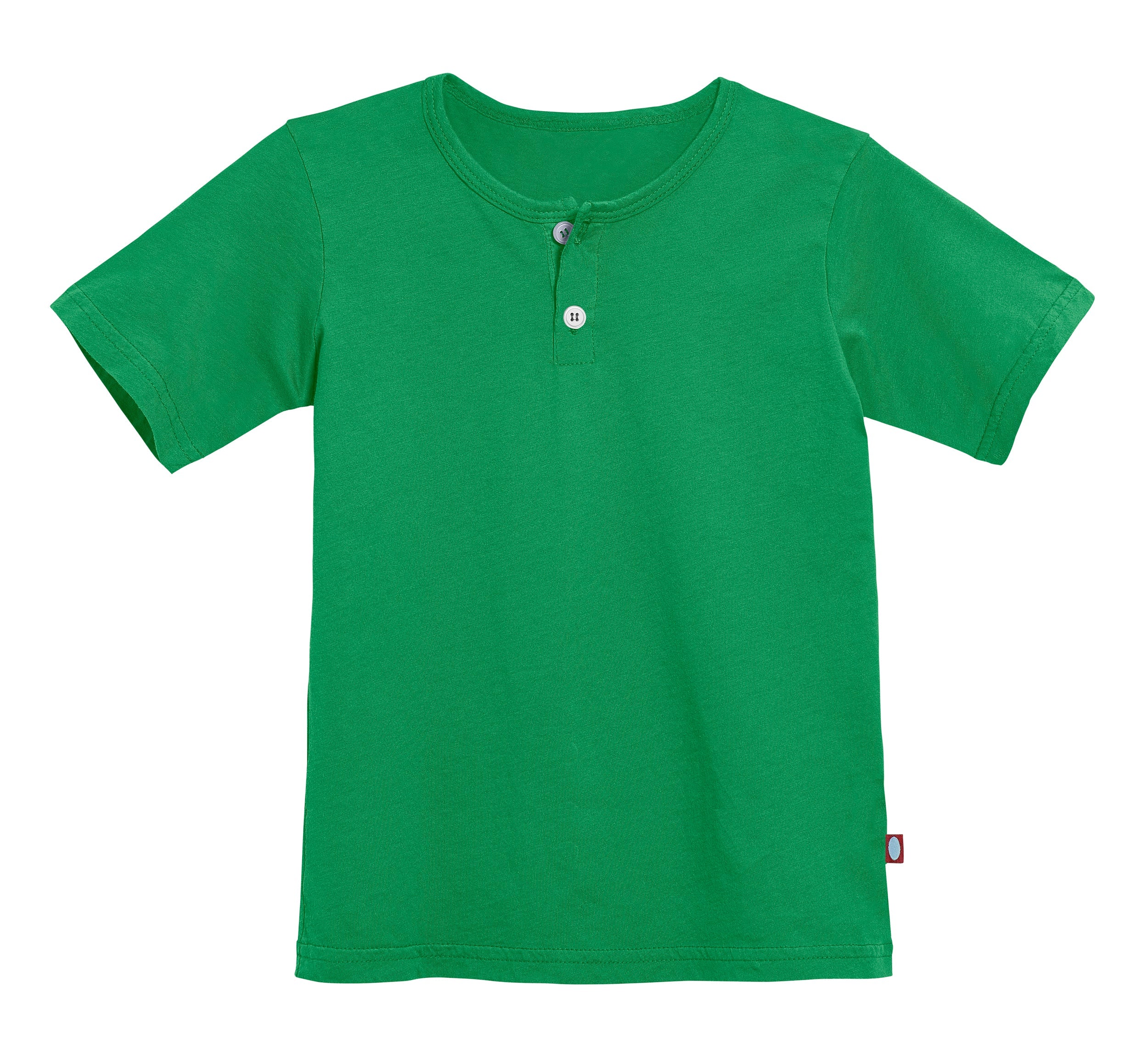 Boys Soft Organic Cotton Jersey Short Sleeve Henley Tee | ELF - Remutear