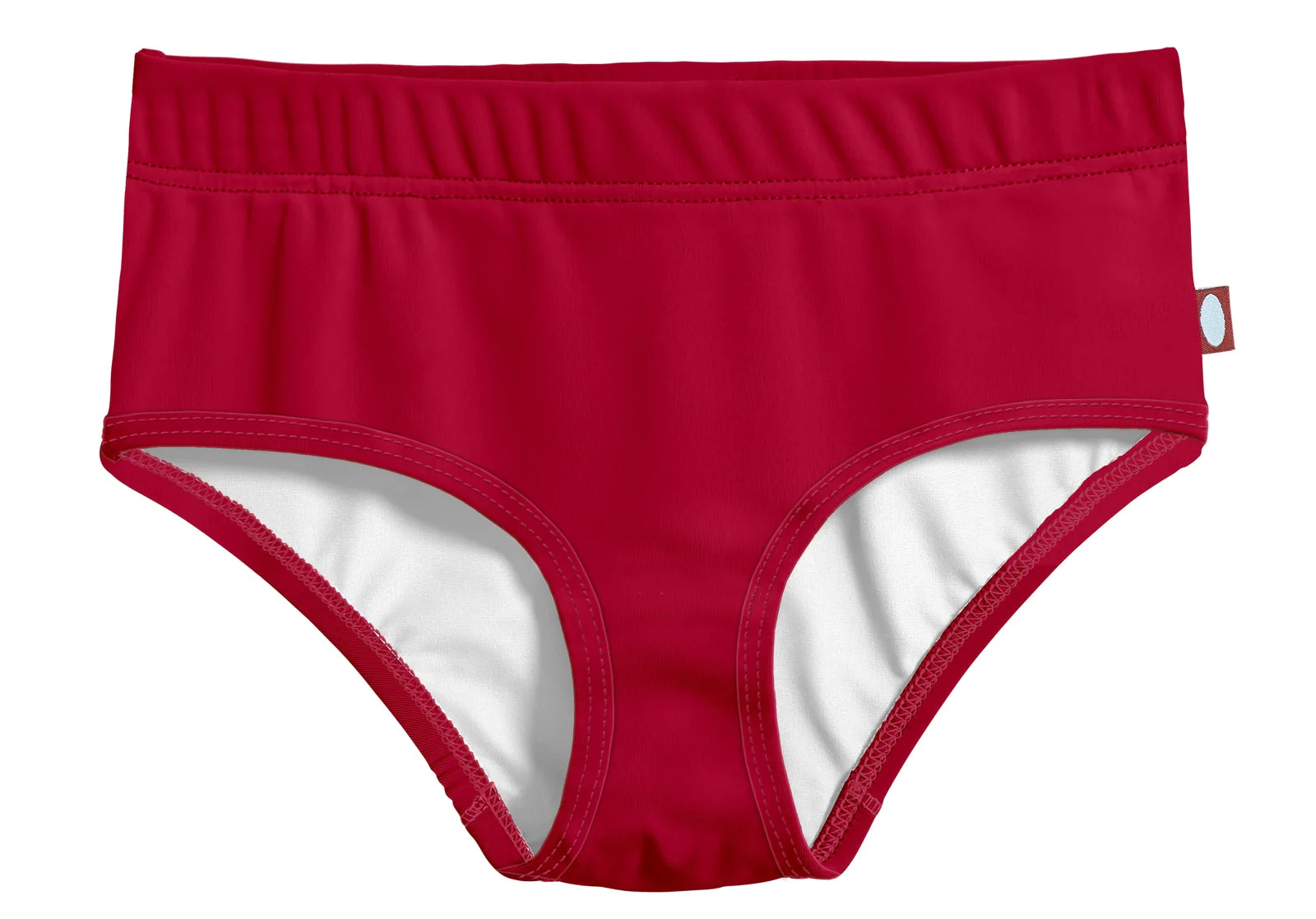 Girls UPF 50+ Lined High-Waisted Swim Briefs | Red - Remutear