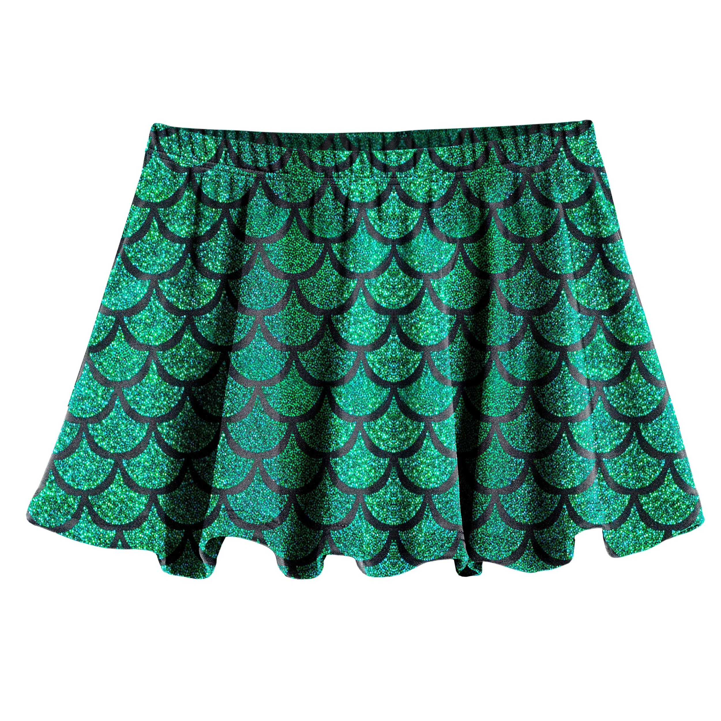 Girls Novelty Circle Skirt | Elf Mermaid Sparkle - Remutear