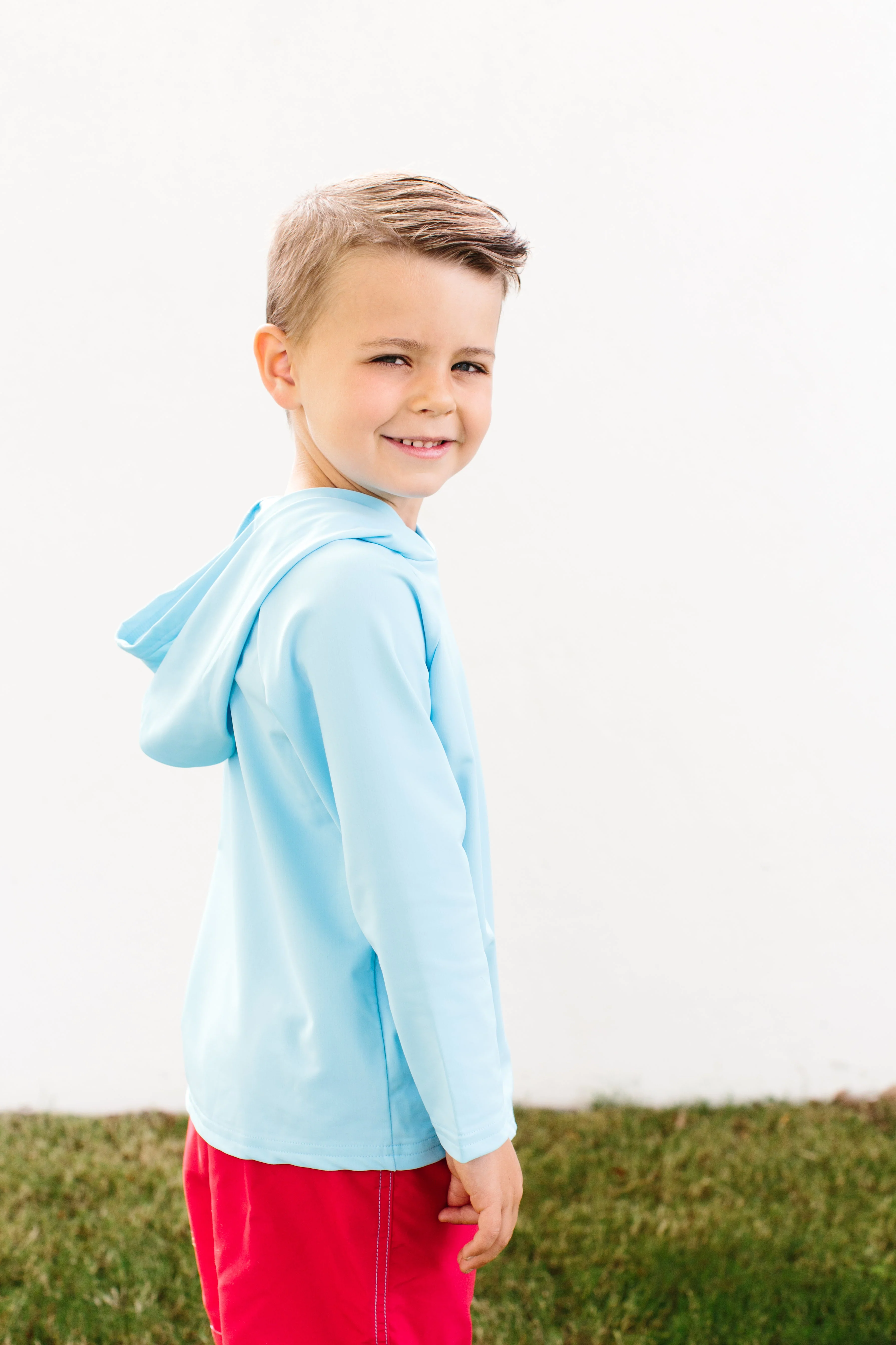 Unisex UPF 50+ Long Sleeve Hooded Rashguard | Royal Blue - Remutear