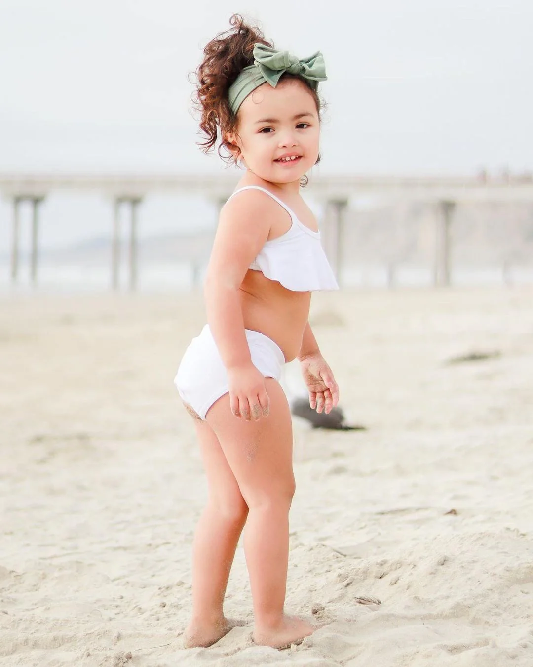 Girls UPF 50+ Lined High-Waisted Swim Briefs | Purple - Remutear