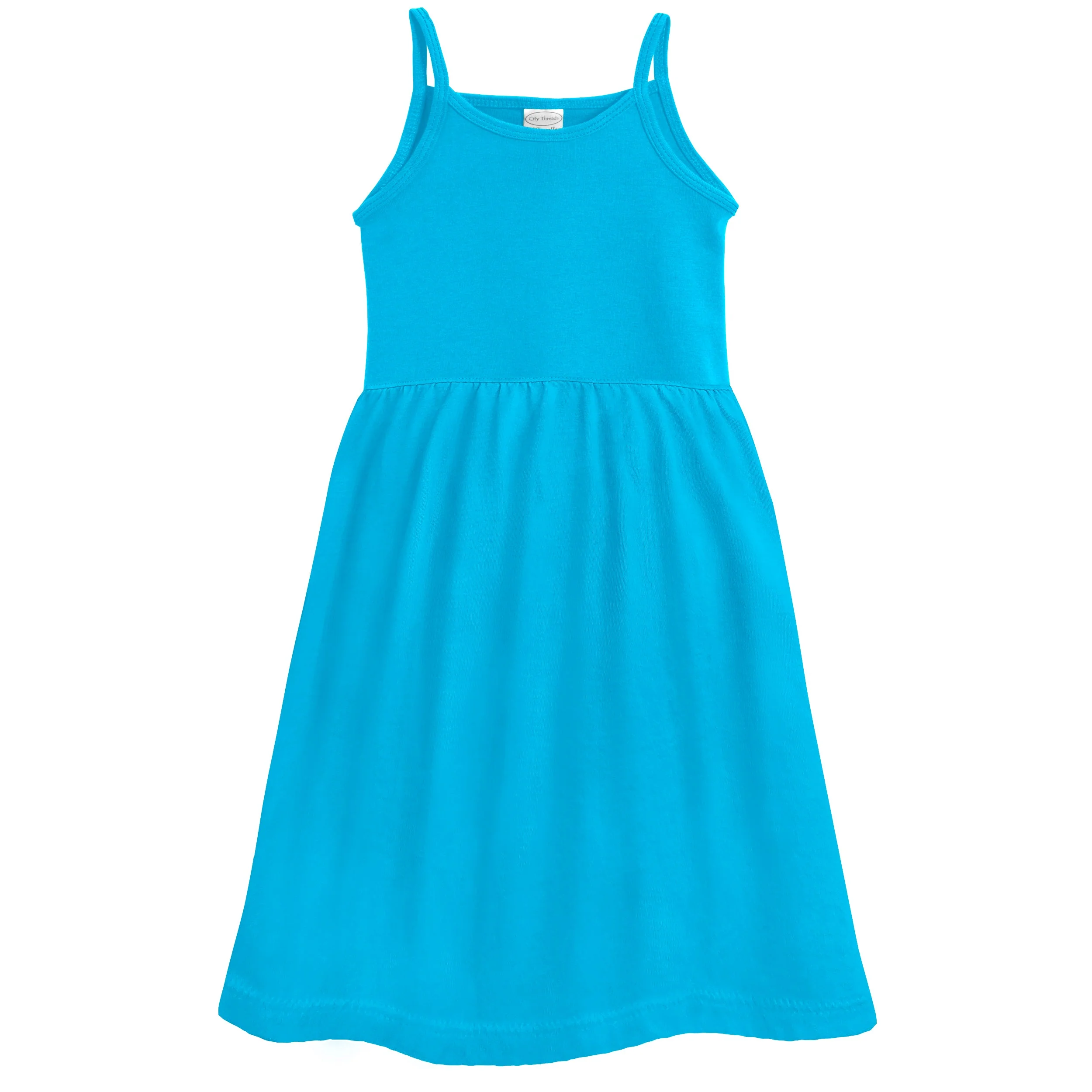 Soft Organic Cotton Empire Camisole Sundress | Turquoise - Remutear