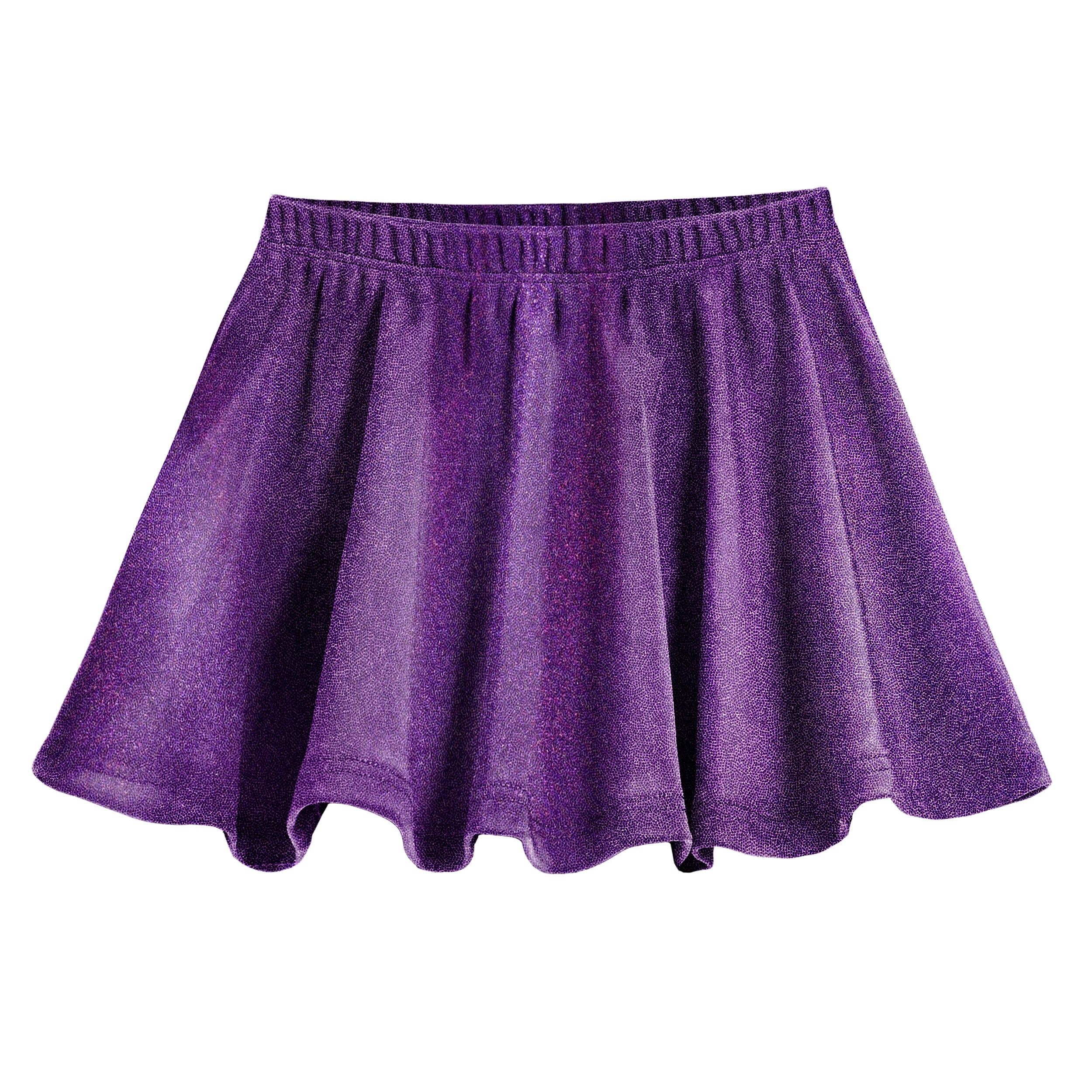 Girls Novelty Circle Skirt | Purple Sparkly Shimmer - Remutear