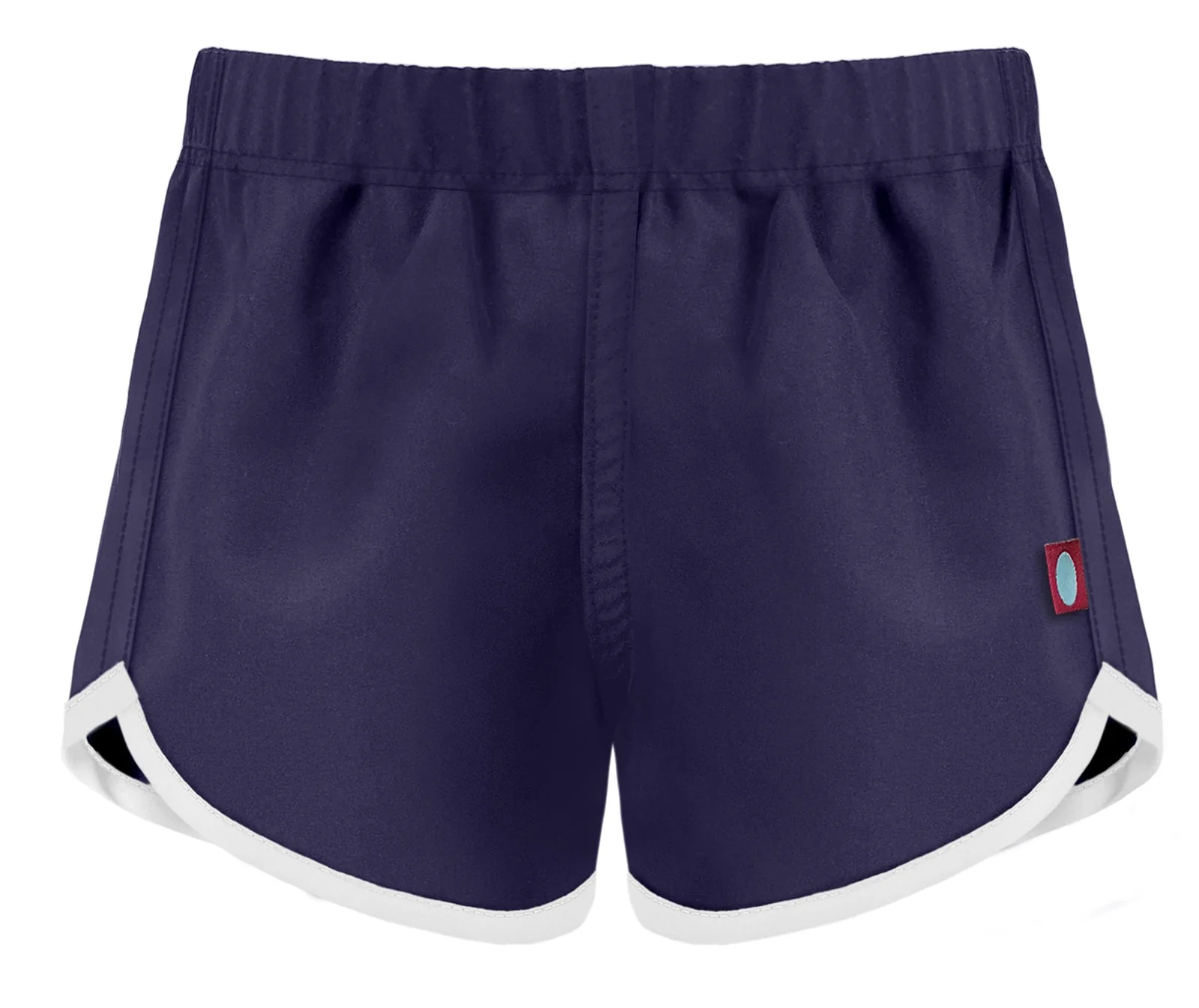 Girls UPF 50+ Swim/Camp Board Short | Navy w. White Trim - Remutear