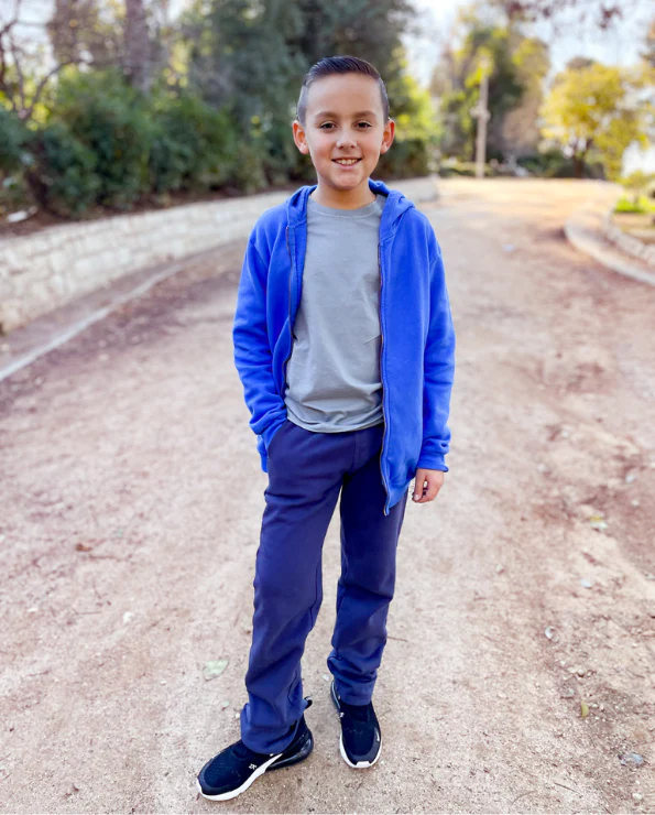 Boys Soft Cotton Fleece Straight Leg Pocket Pant | Dark Khaki - Remutear