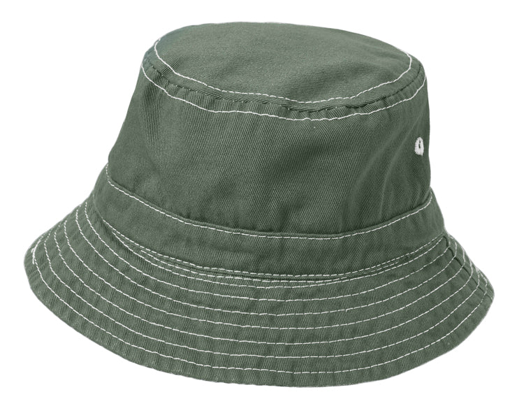 Boys and Girls 100% Cotton Twill UPF 50+ Wharf Hat | Turtle Green (Dyed & Finished in USA*) - Remutear