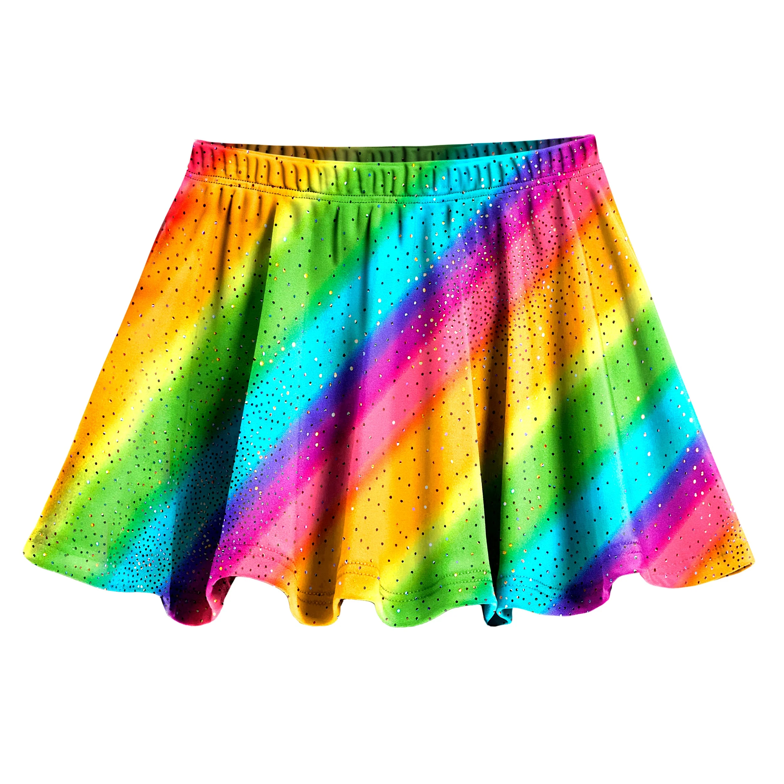 Girls Novelty Circle Skirt | Rainbow Sparkle - Remutear