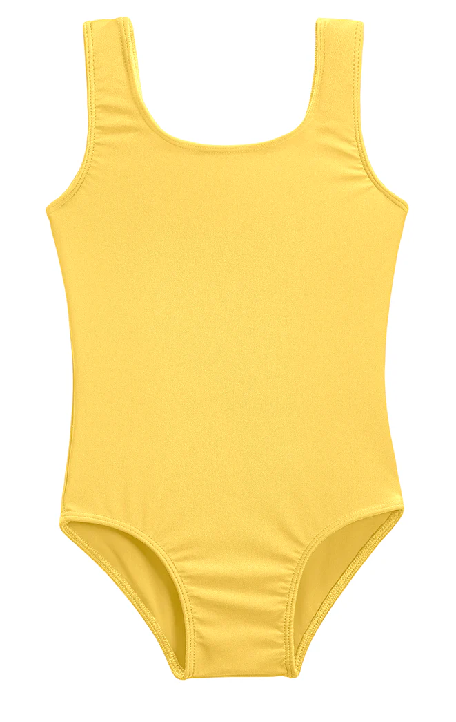 Girls UPF 50+ One Piece Swimsuit | Yellow - Remutear