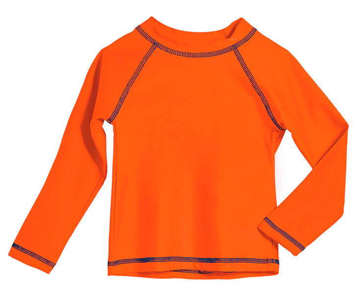 Boys UPF 50+ Long Sleeve Rashguard | Orange - Remutear