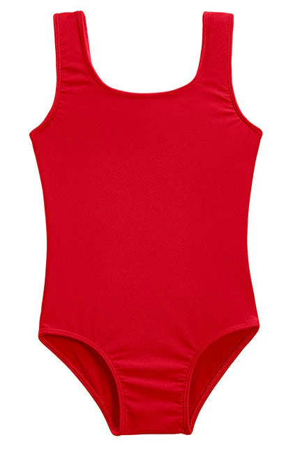 Girls UPF 50+ One Piece Swimsuit | Red - Remutear