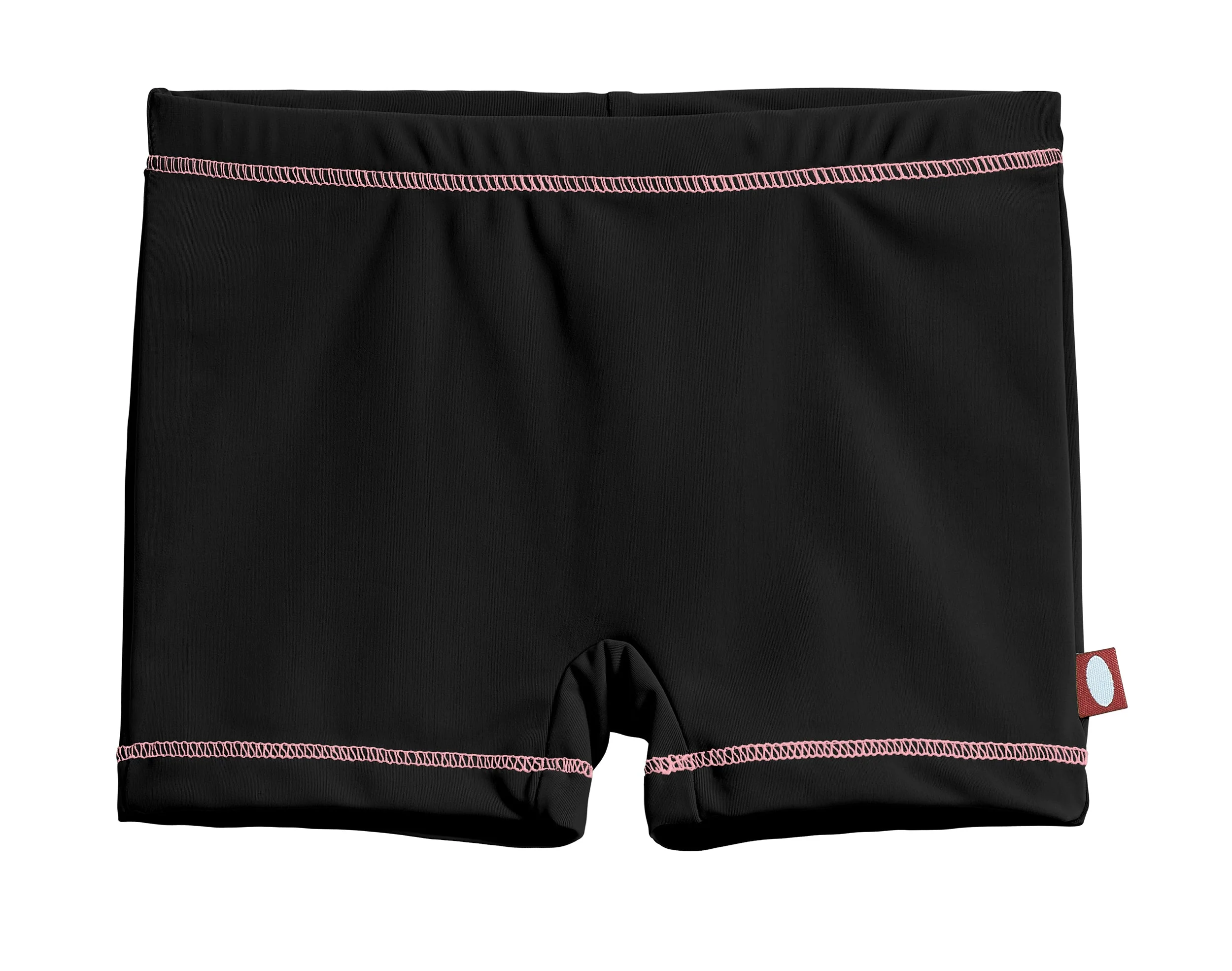 Girls UPF 50+ Swim Boy Shorts  | Black w. Bubblegum Stitch - Remutear