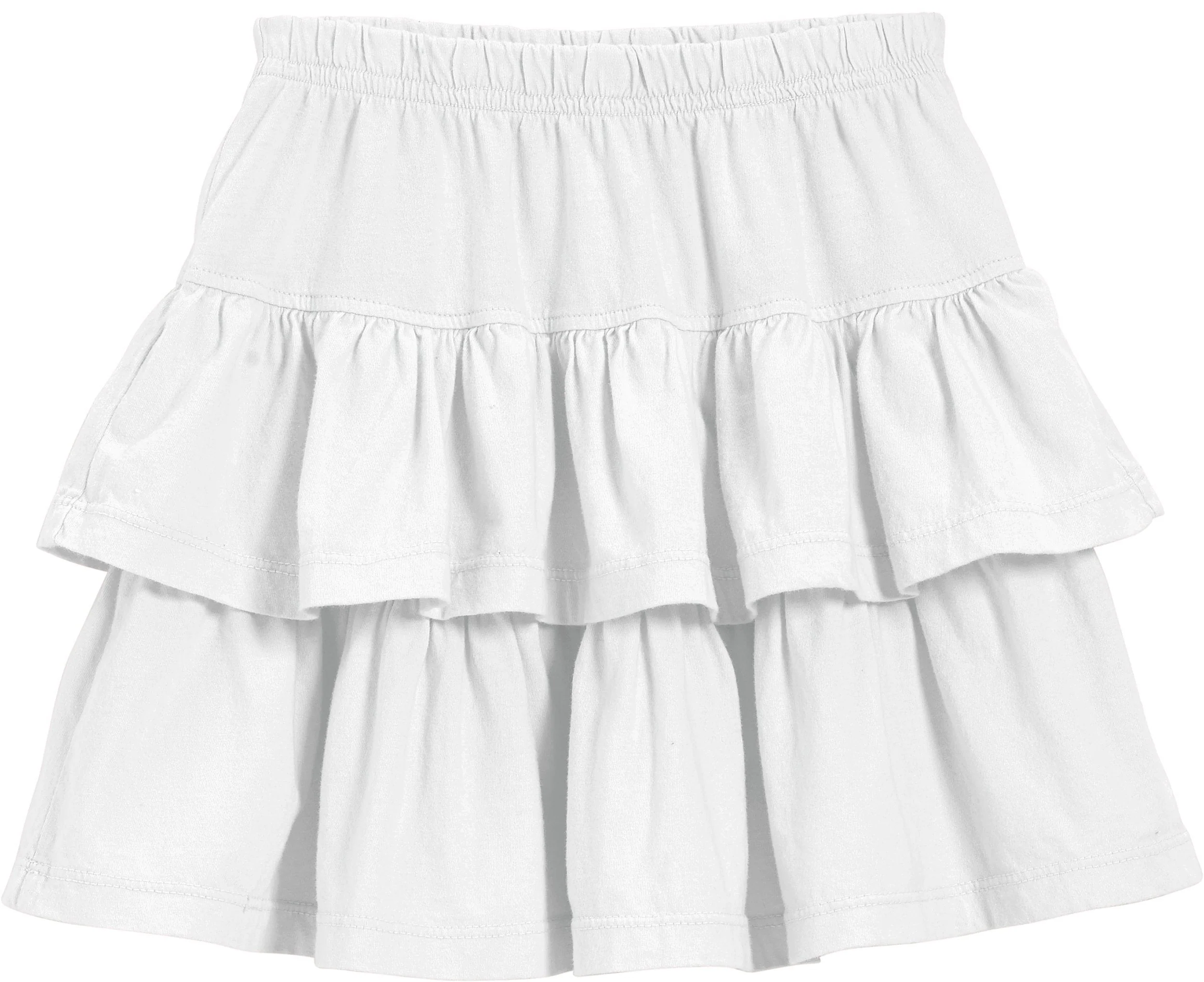 Girls Soft Cotton Jersey Tiered Skirt - Remutear