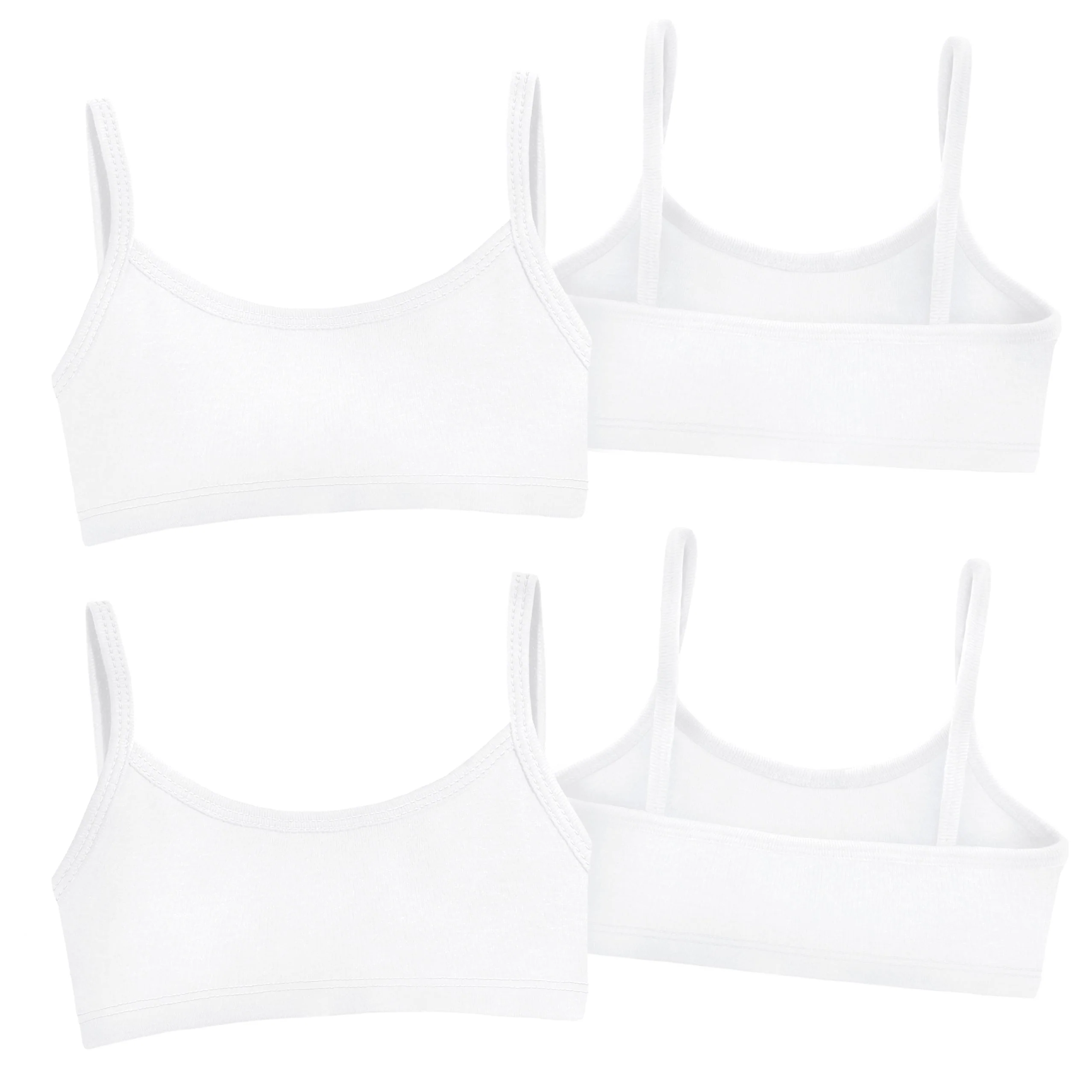 Soft Cotton Training Bra 2 Pack | White/White - Remutear