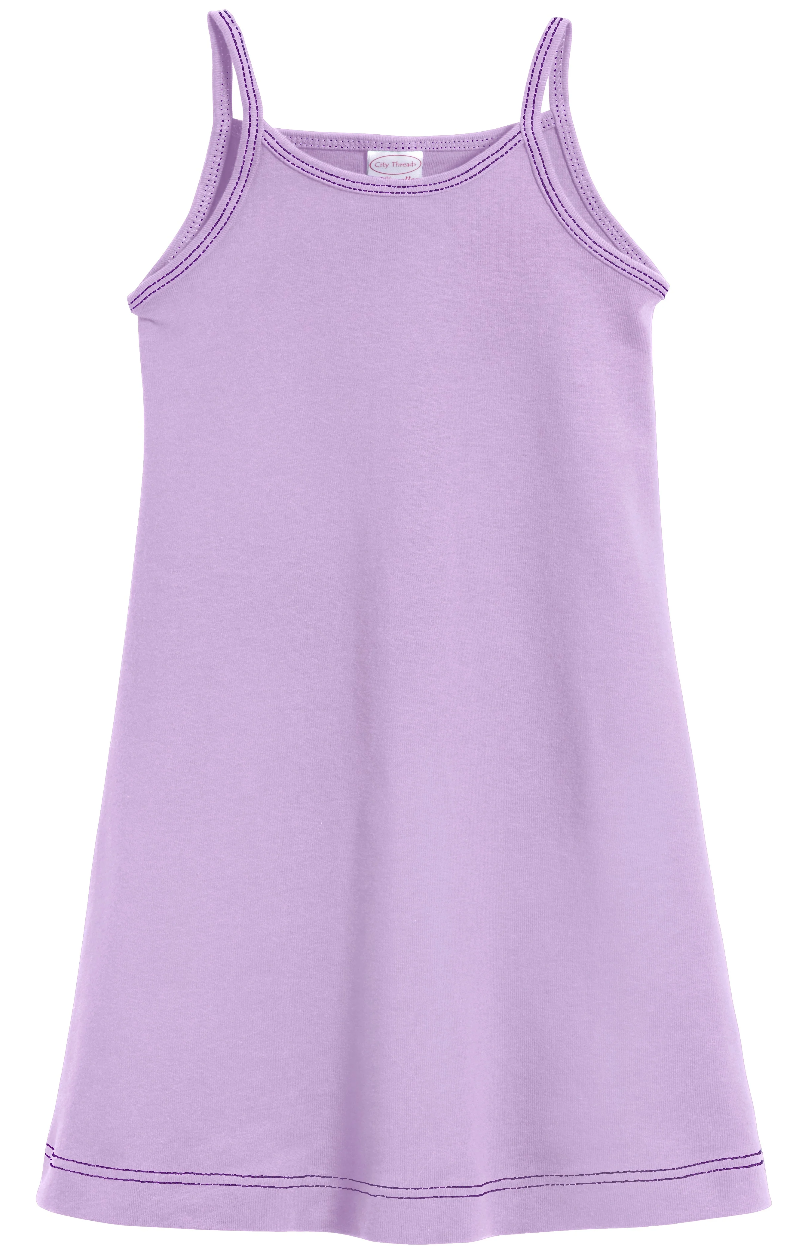 Girls Soft Cotton Camisole Dress  | Lavender - Remutear