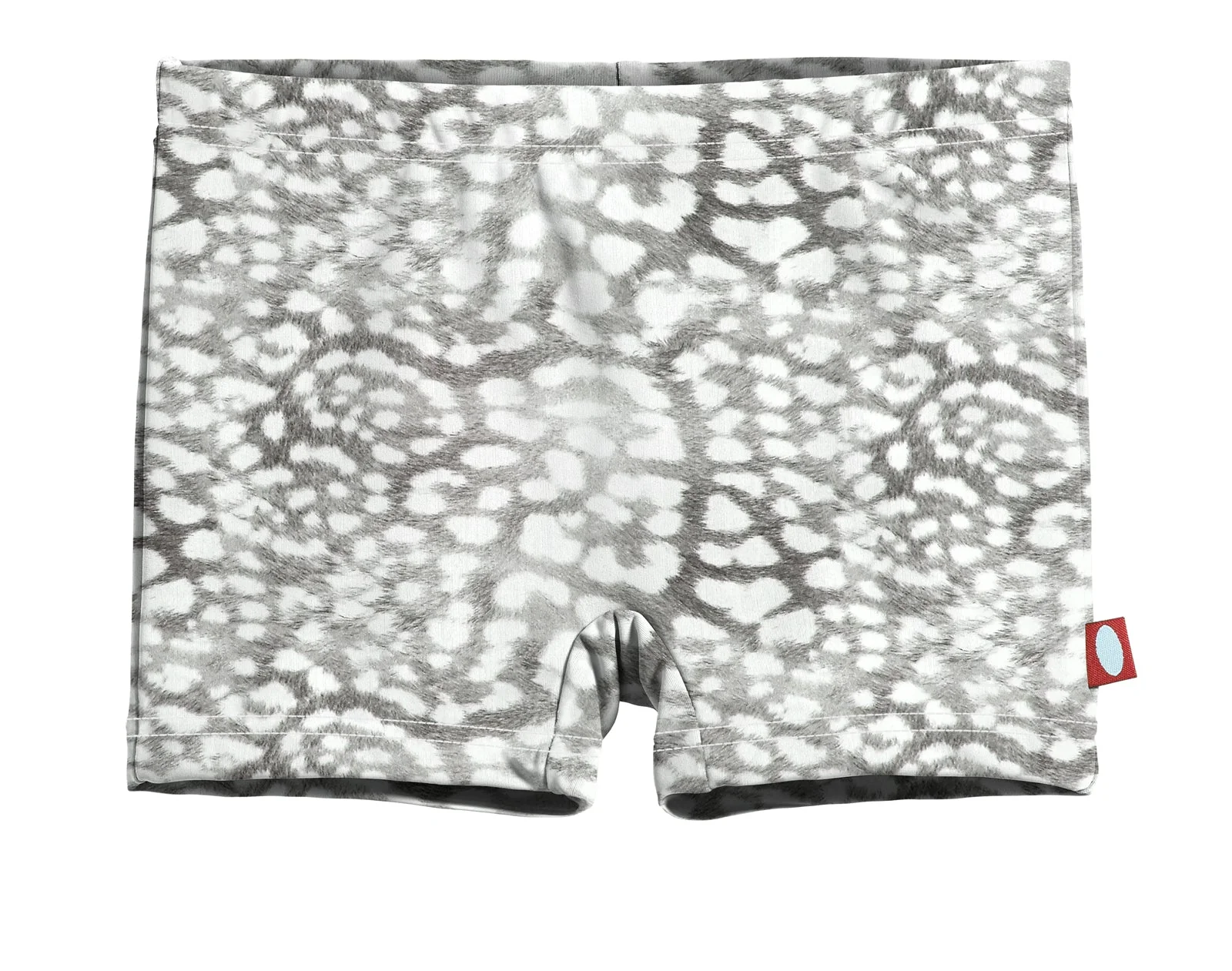 Girls UPF 50+ Printed Swim Boy Shorts  | Leopard Monochrome - Remutear