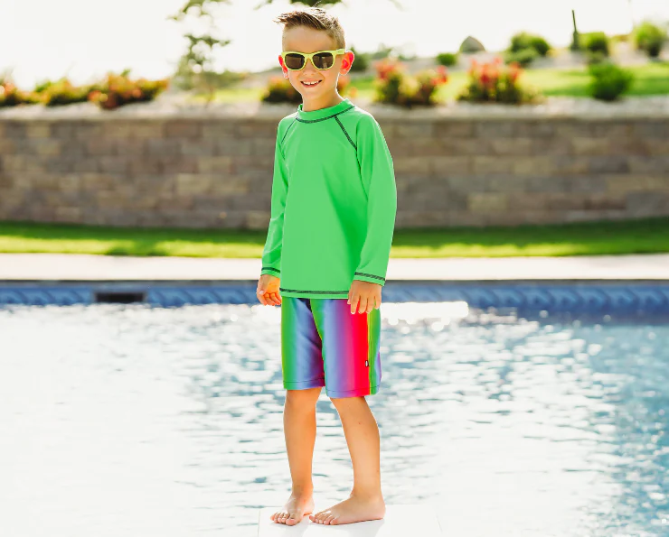 Boys UPF 50+ Long Sleeve Rashguard | Orange - Remutear