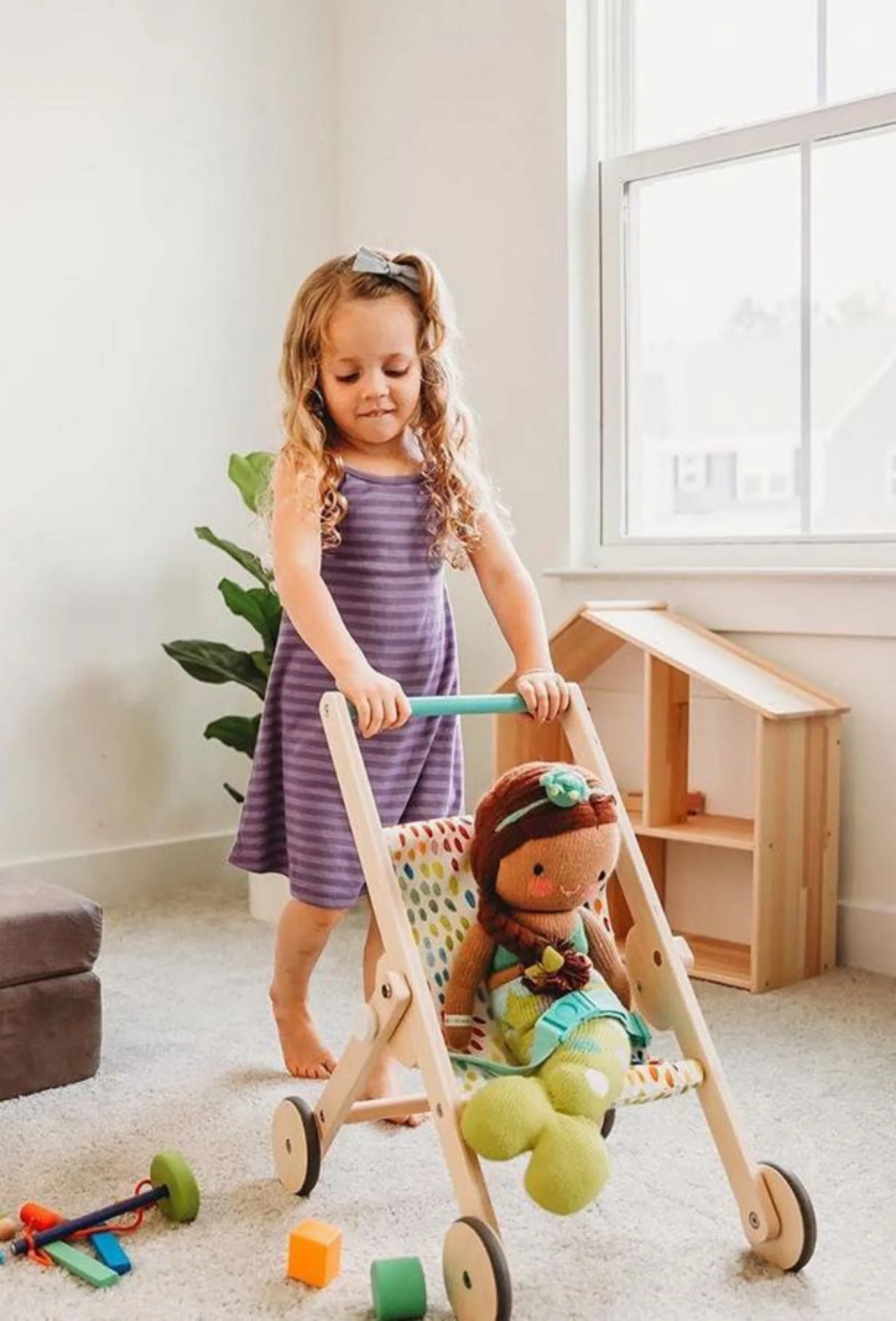 Girls Soft Striped Camisole Dress - Remutear