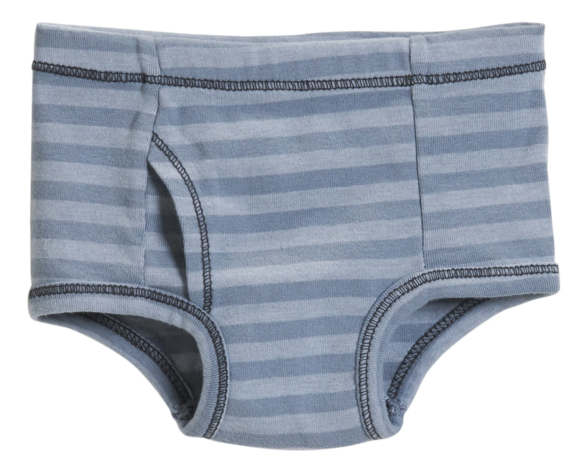 Boys Soft Stripe Brief | Concrete - Remutear