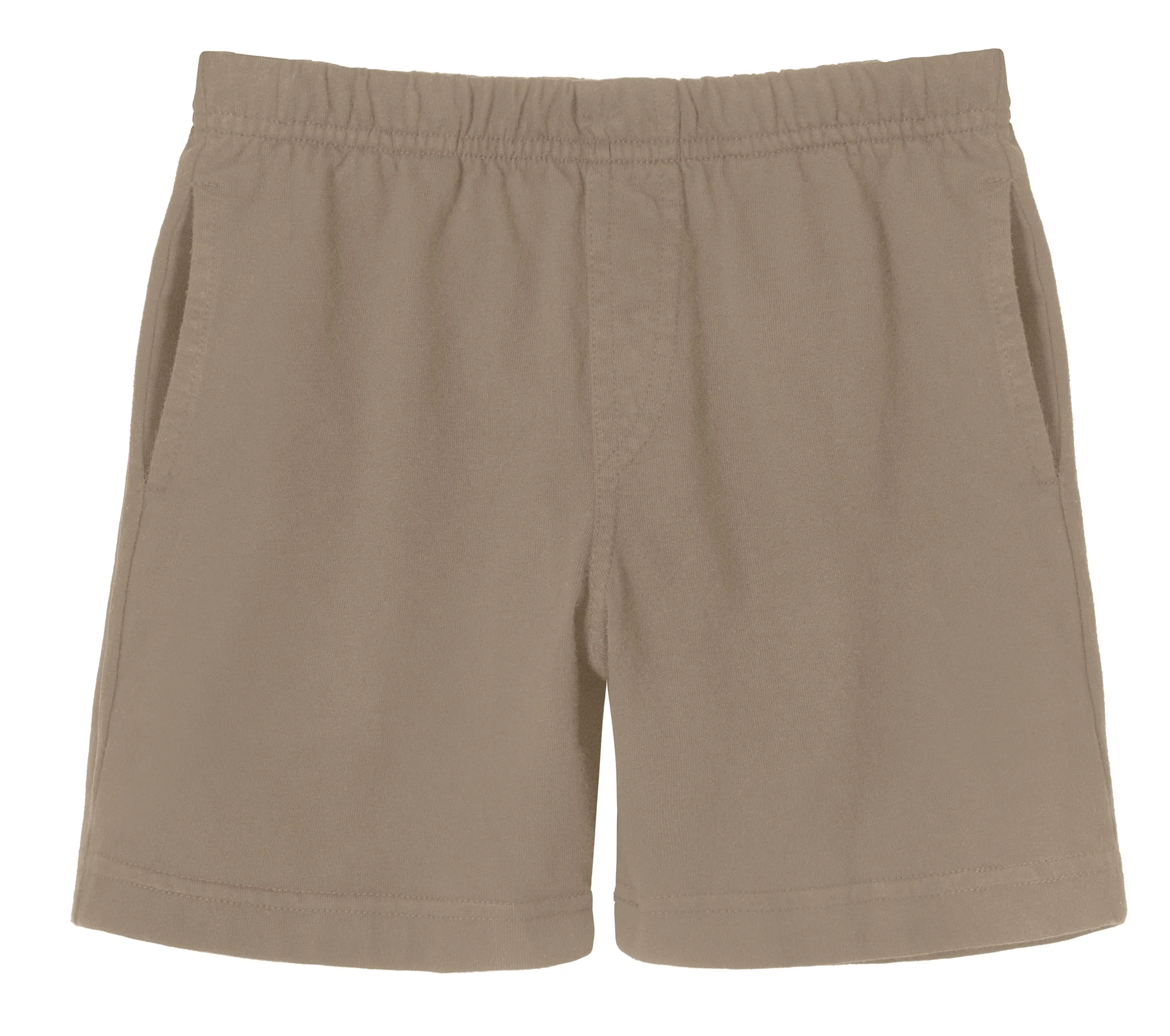 Boys Soft Cotton UPF 50+ Above-Knee Side Pocket Shorts | Dark Khaki - Remutear