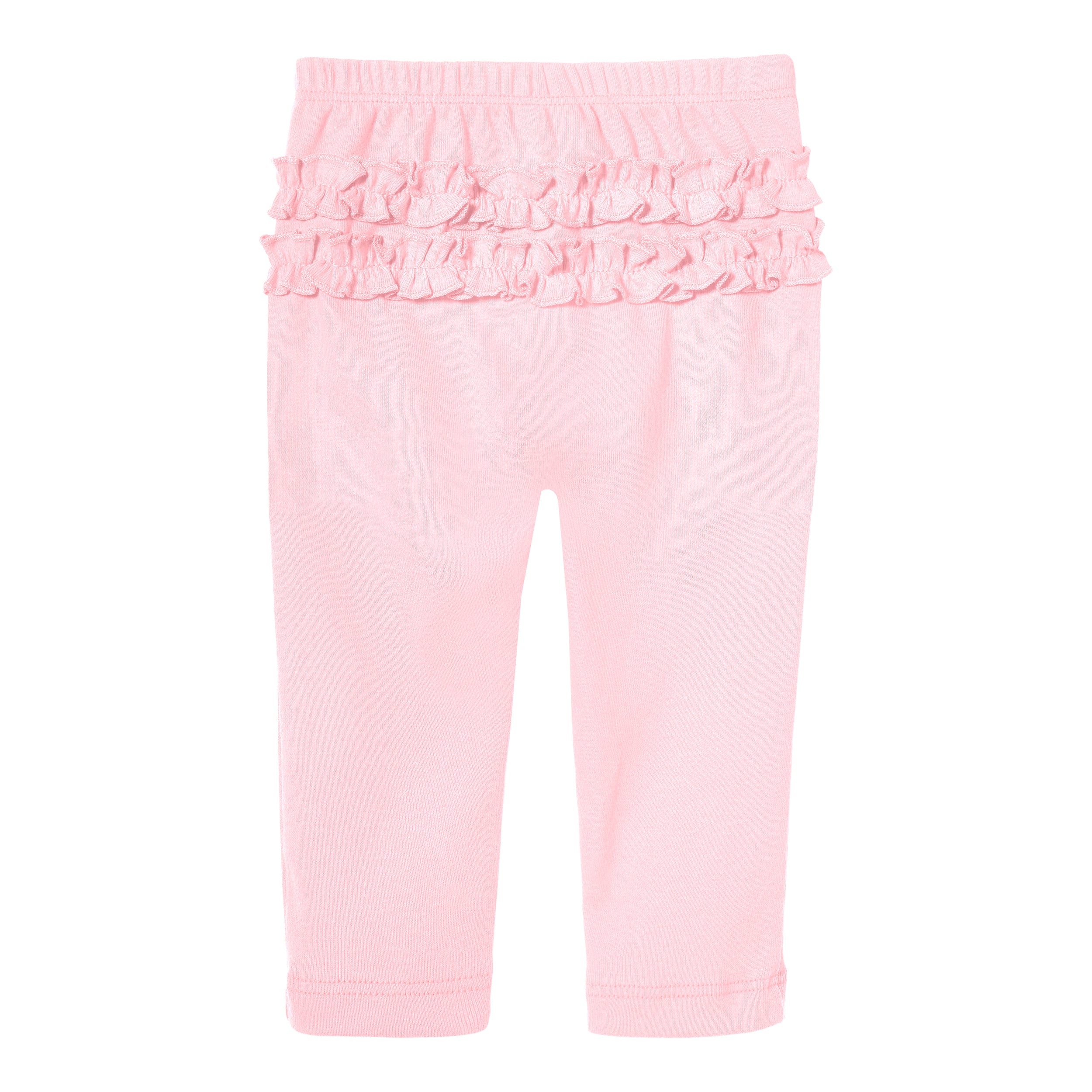 Baby Ruffle Butt Soft Cotton Leggings | Pink - Remutear