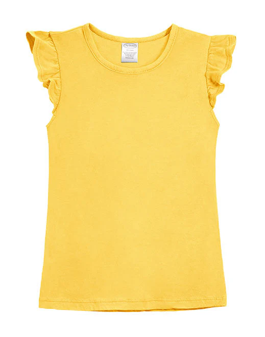 Girls Soft Cotton Jersey Flutter Tee - Remutear
